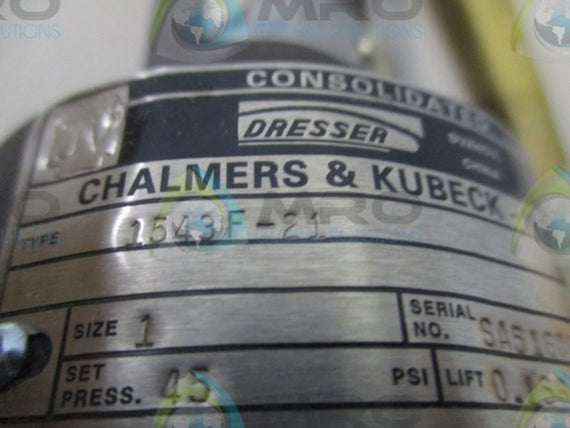 DRESSER CONSOLIDATED 1543F-21 SAFETY RELIEF VALVE 1" * NEW IN BOX *