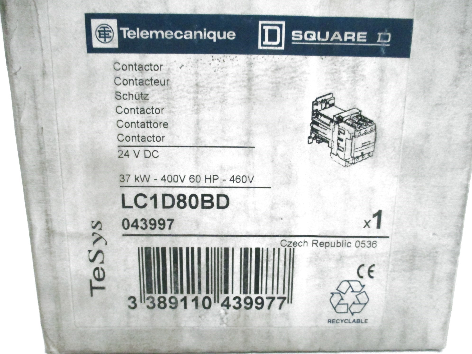 TELEMECANIQUE LC1D80BD 24VDC NSMP