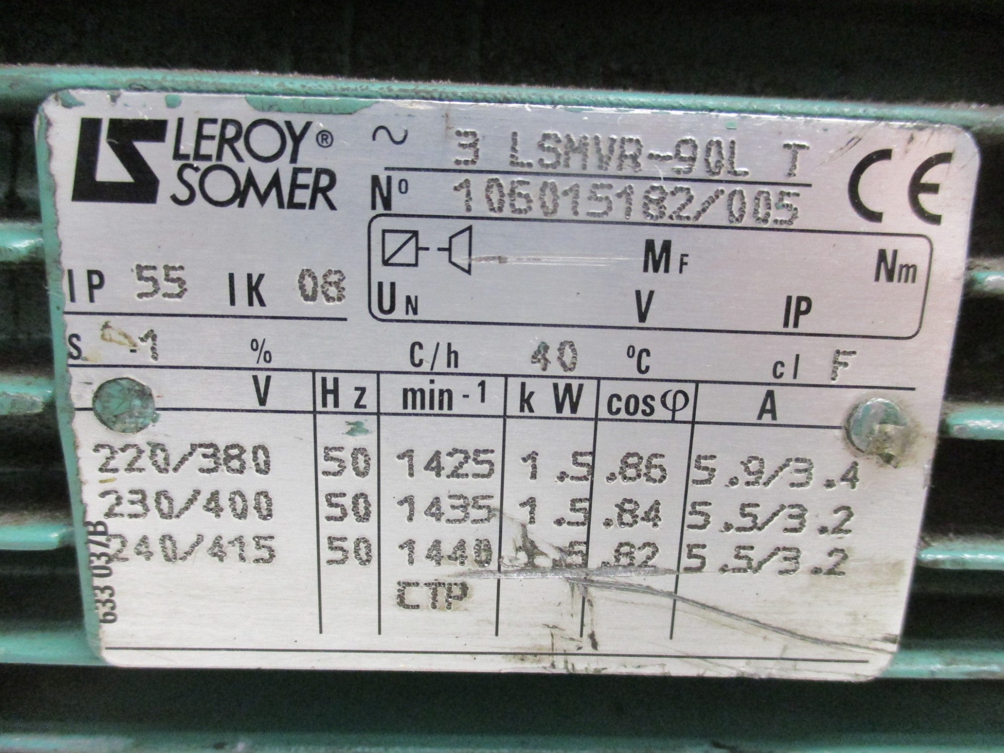 LEROY SOMER 3LSMVR-90LT CB3133SB3 (AS PICTURED) UNMP