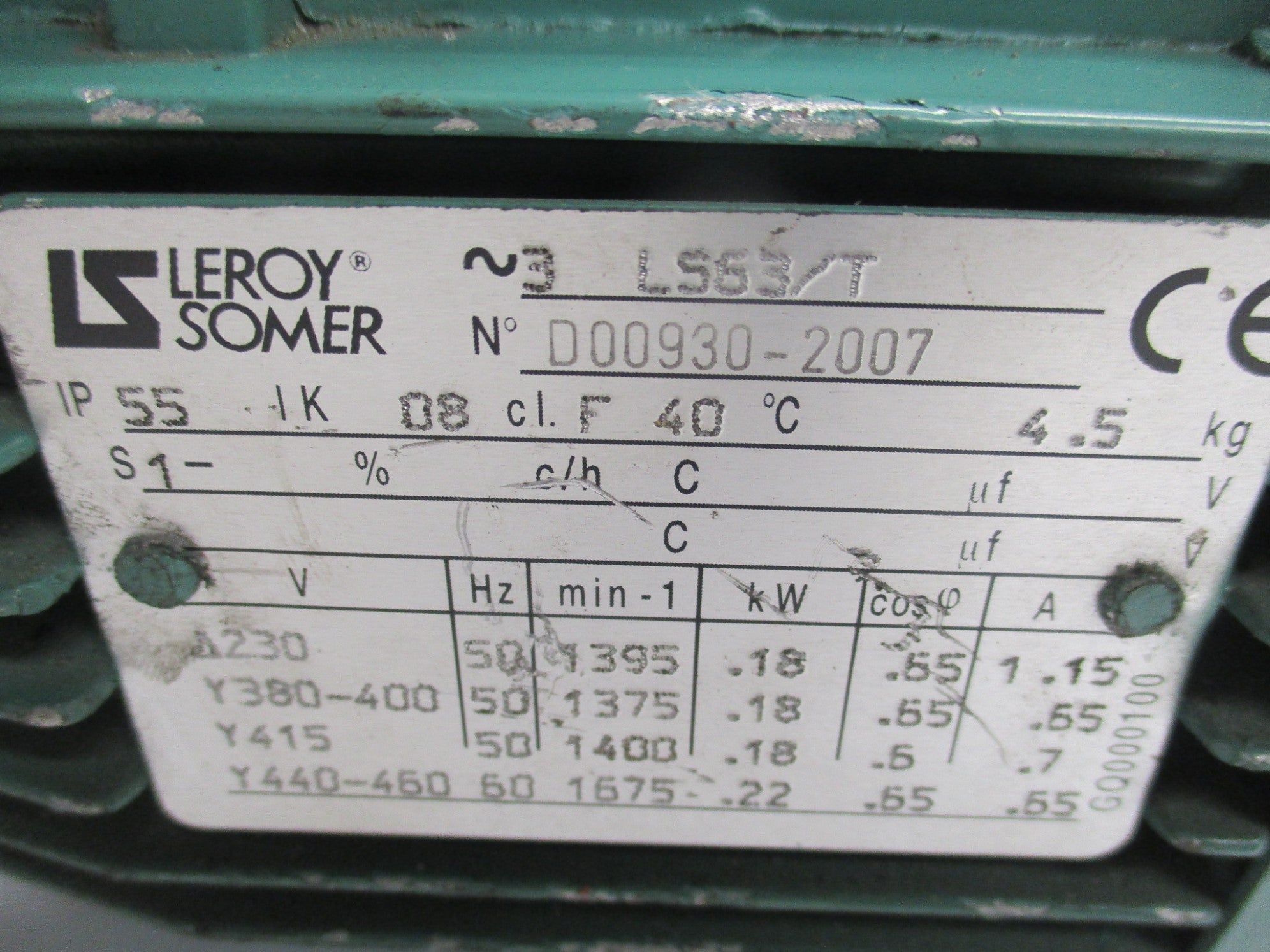 LEROY SOMER 3LS63/T UNMP