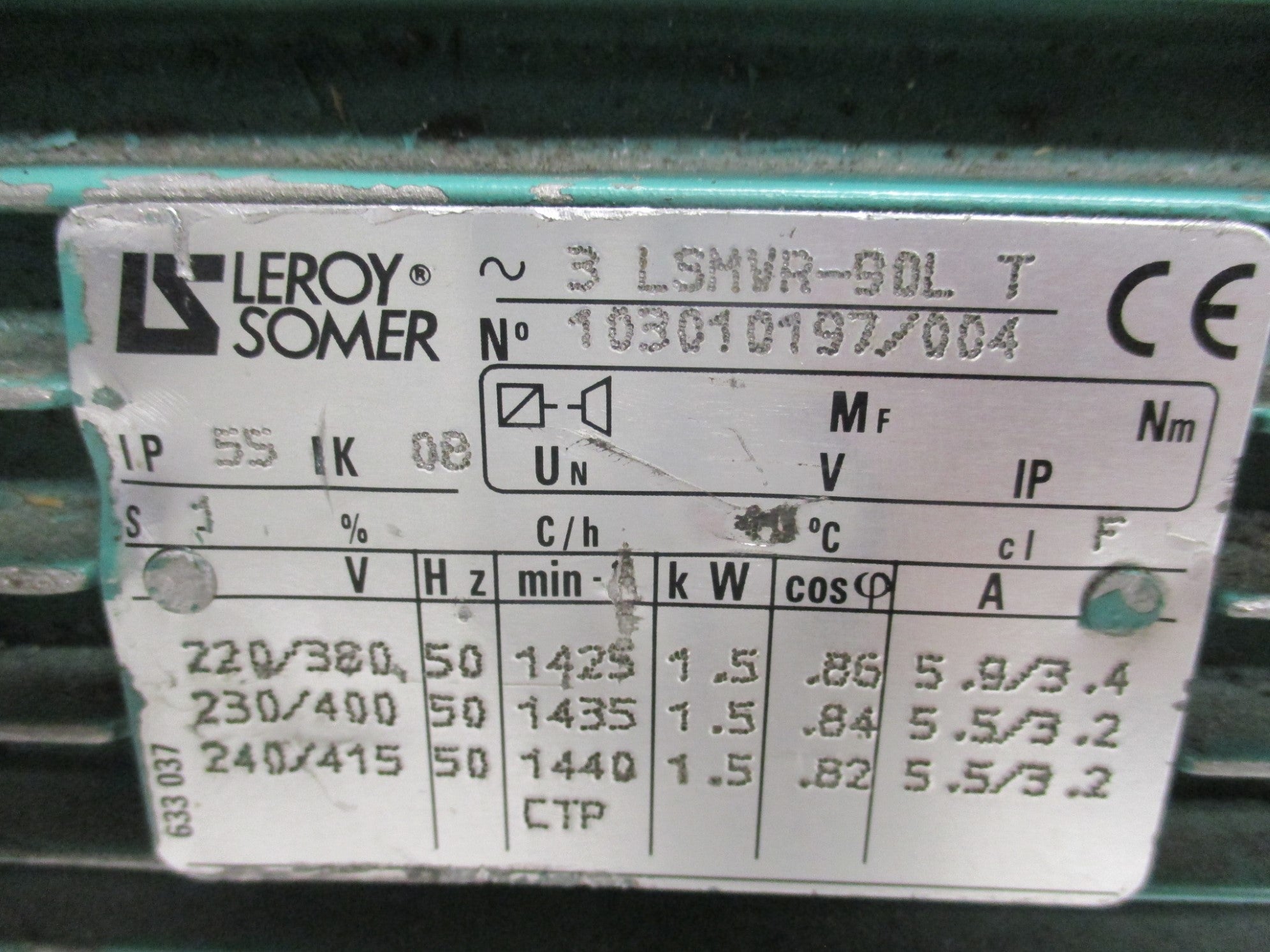 LEROY SOMER 3LSMVR-90LT UNMP