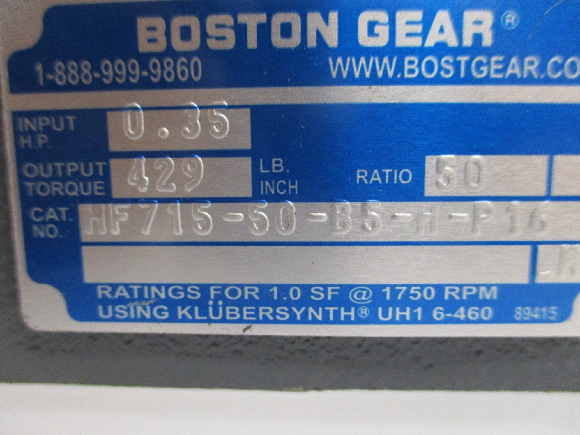 BOSTON GEAR HF715-50-B5-H-P16 NSNP
