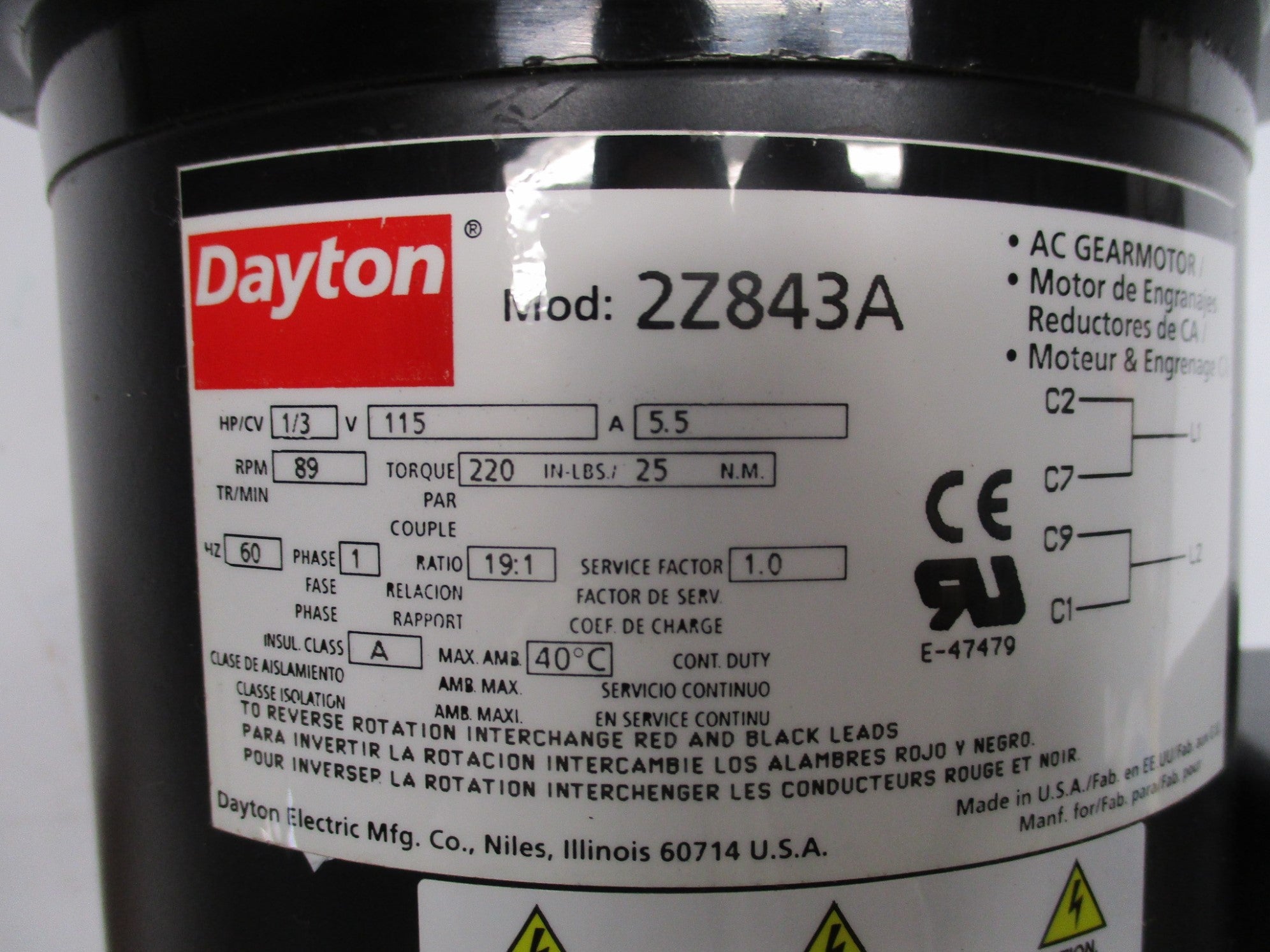 DAYTON 2Z843A NSMP