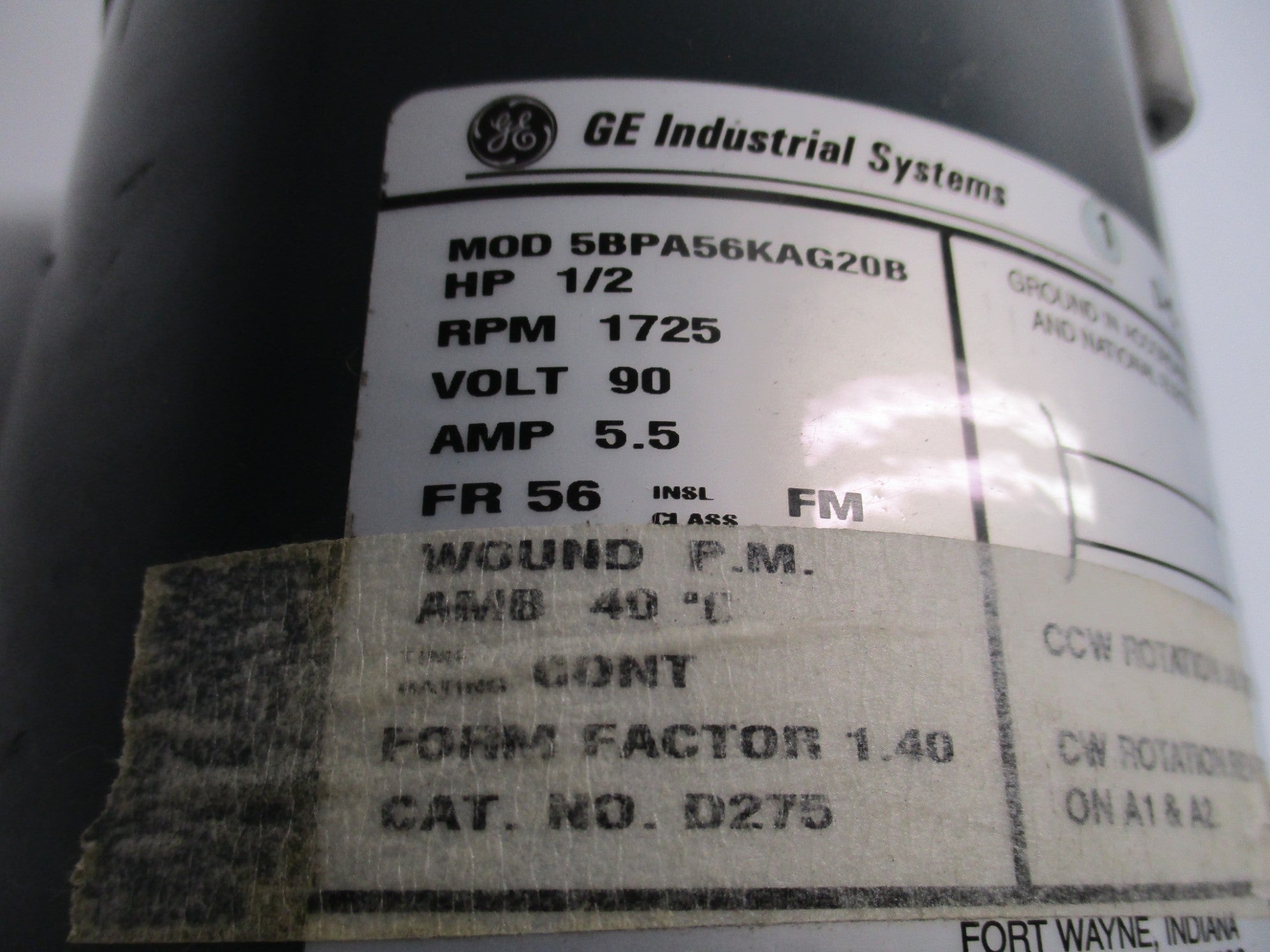 GENERAL ELECTRIC 5BPA56KAG20B NSNP
