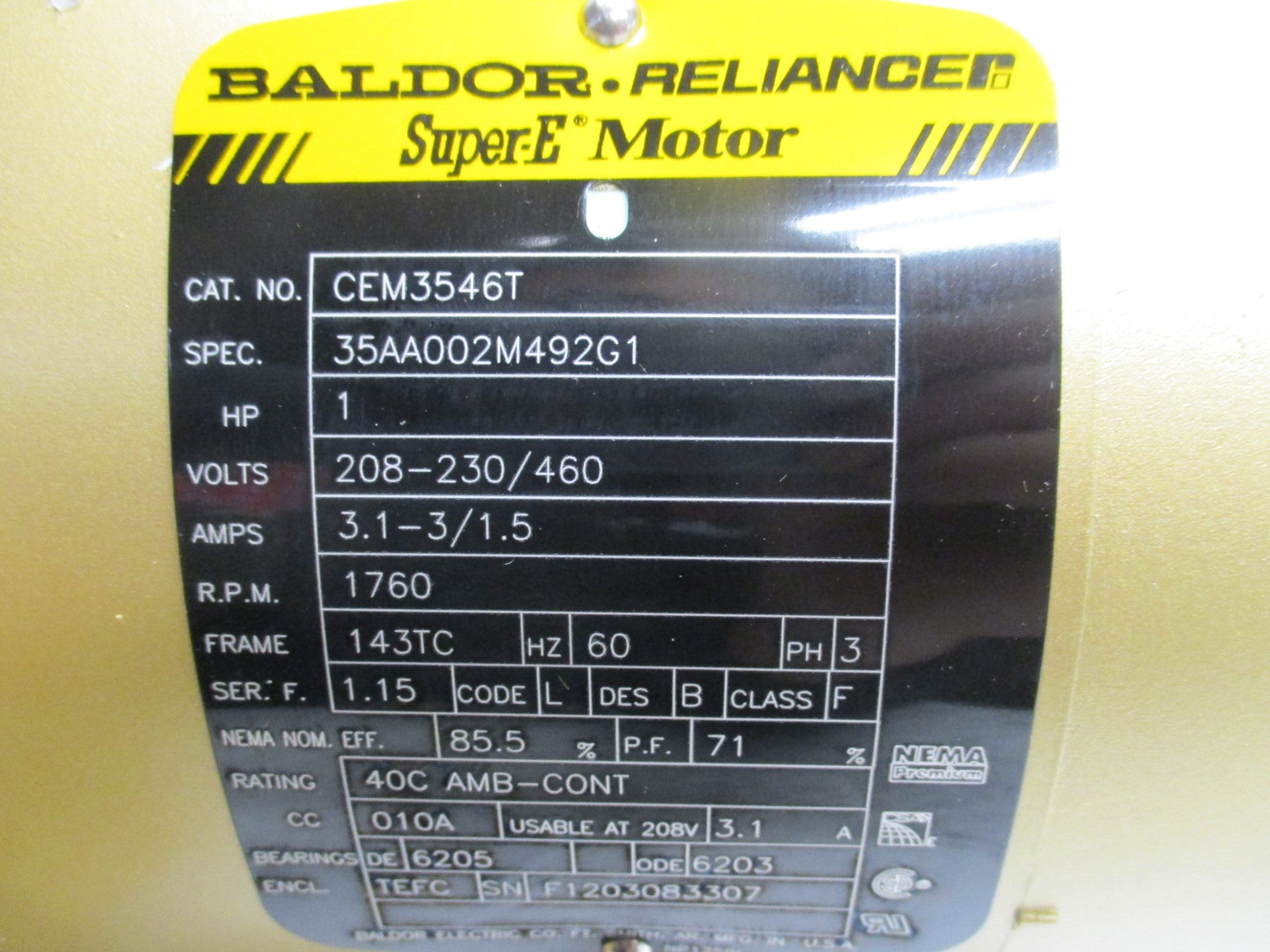 BALDOR CEM3546T NSMP