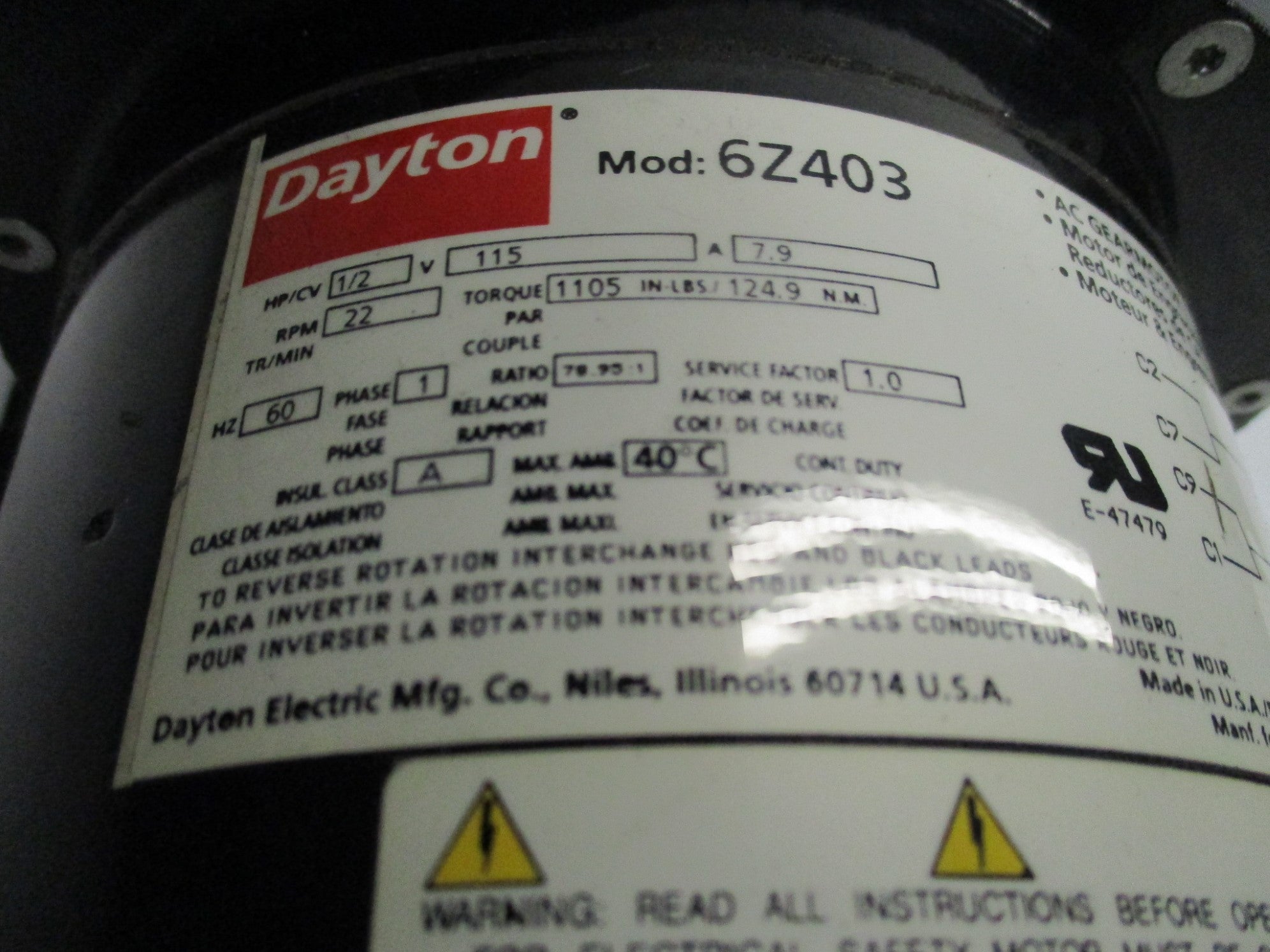 DAYTON 6Z403 NSMP