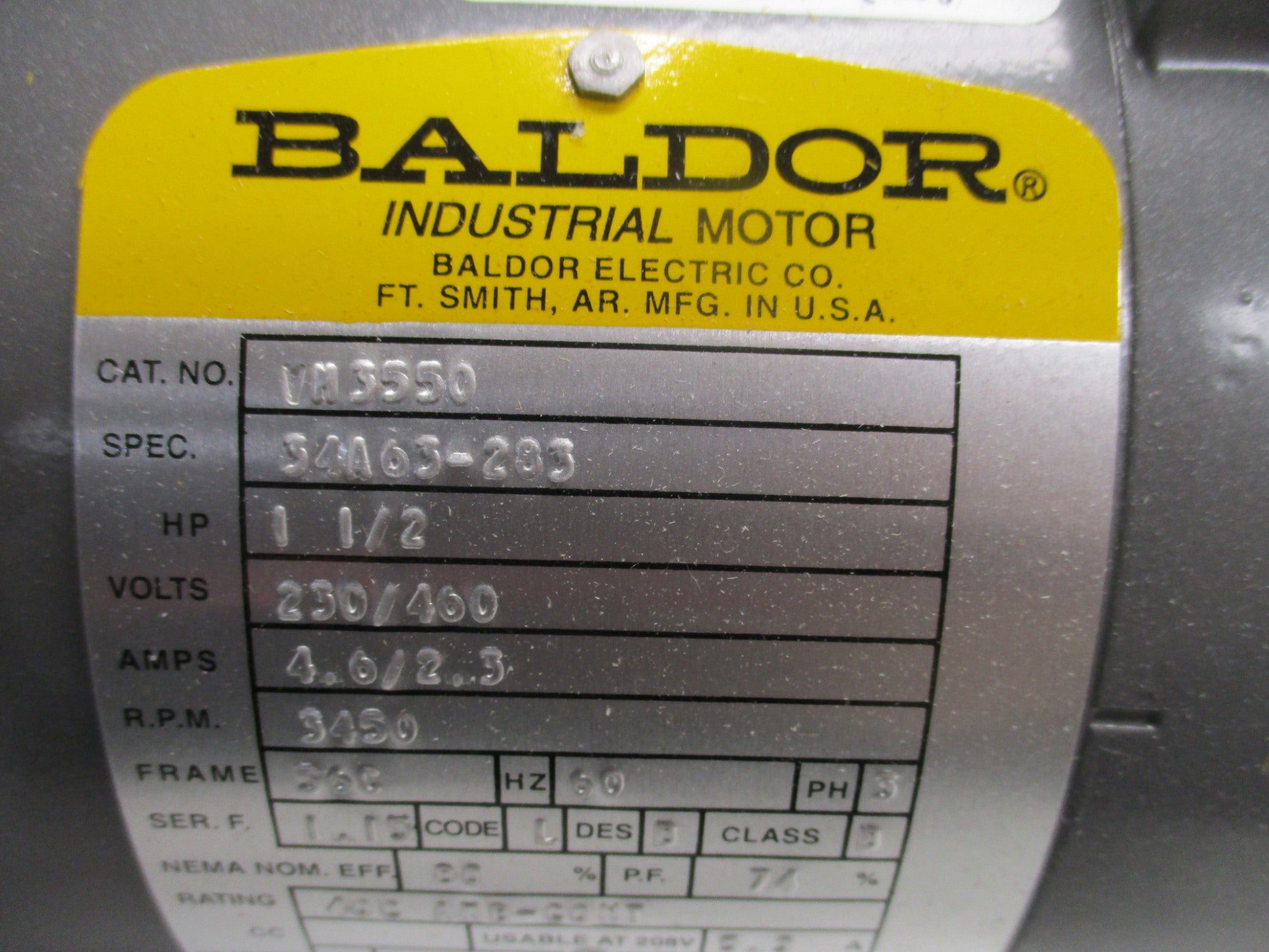 BALDOR VM3550 NSMP