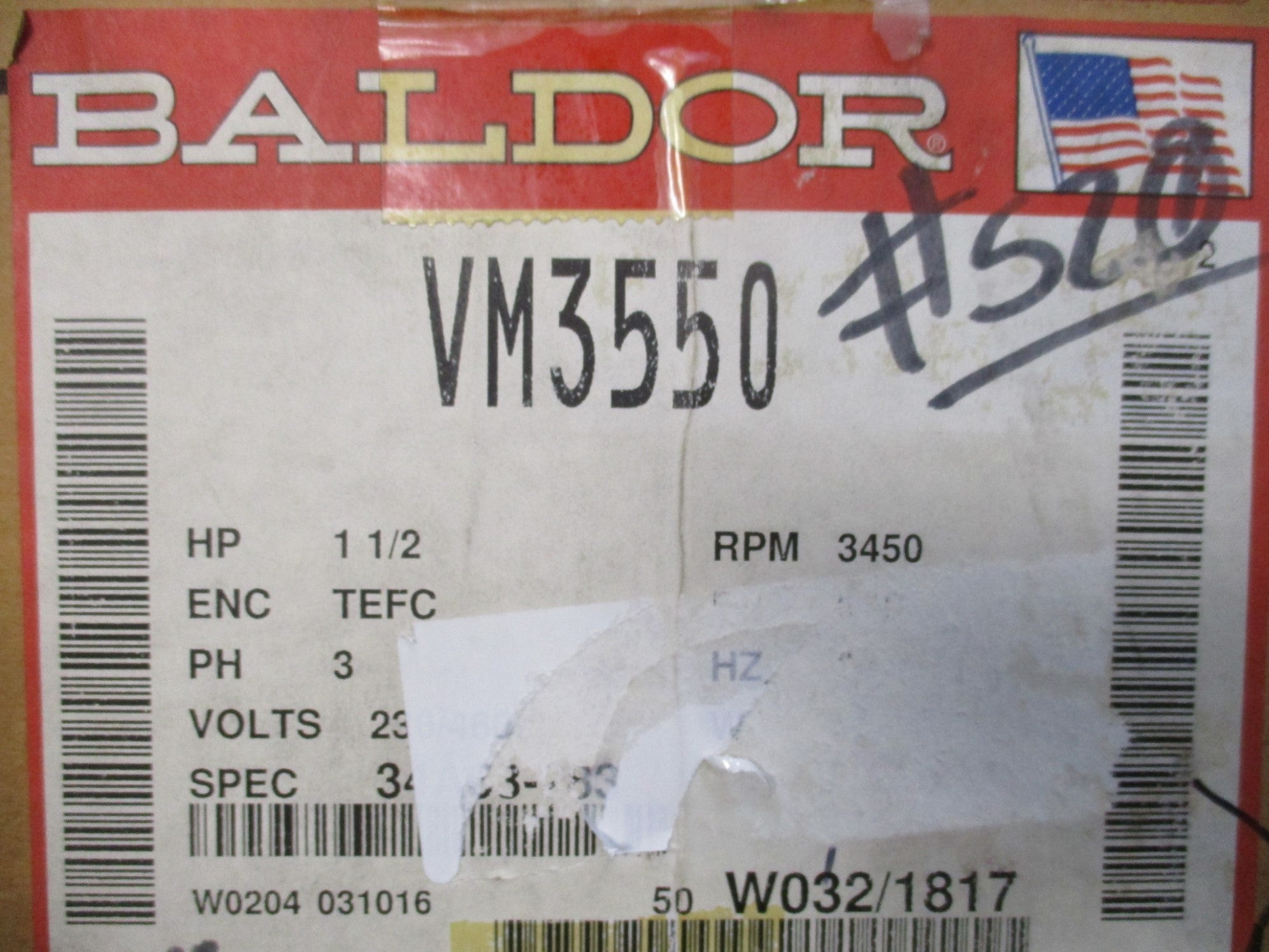 BALDOR VM3550 NSMP