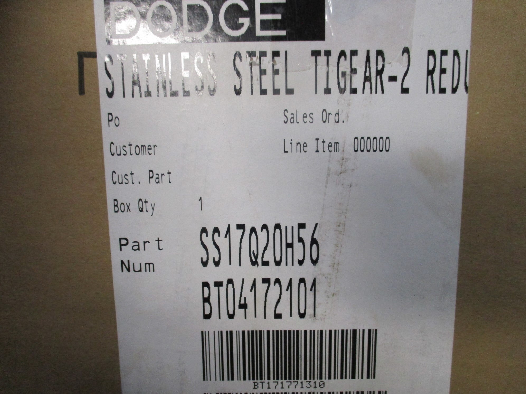 DODGE SS17Q20H56 NSMP