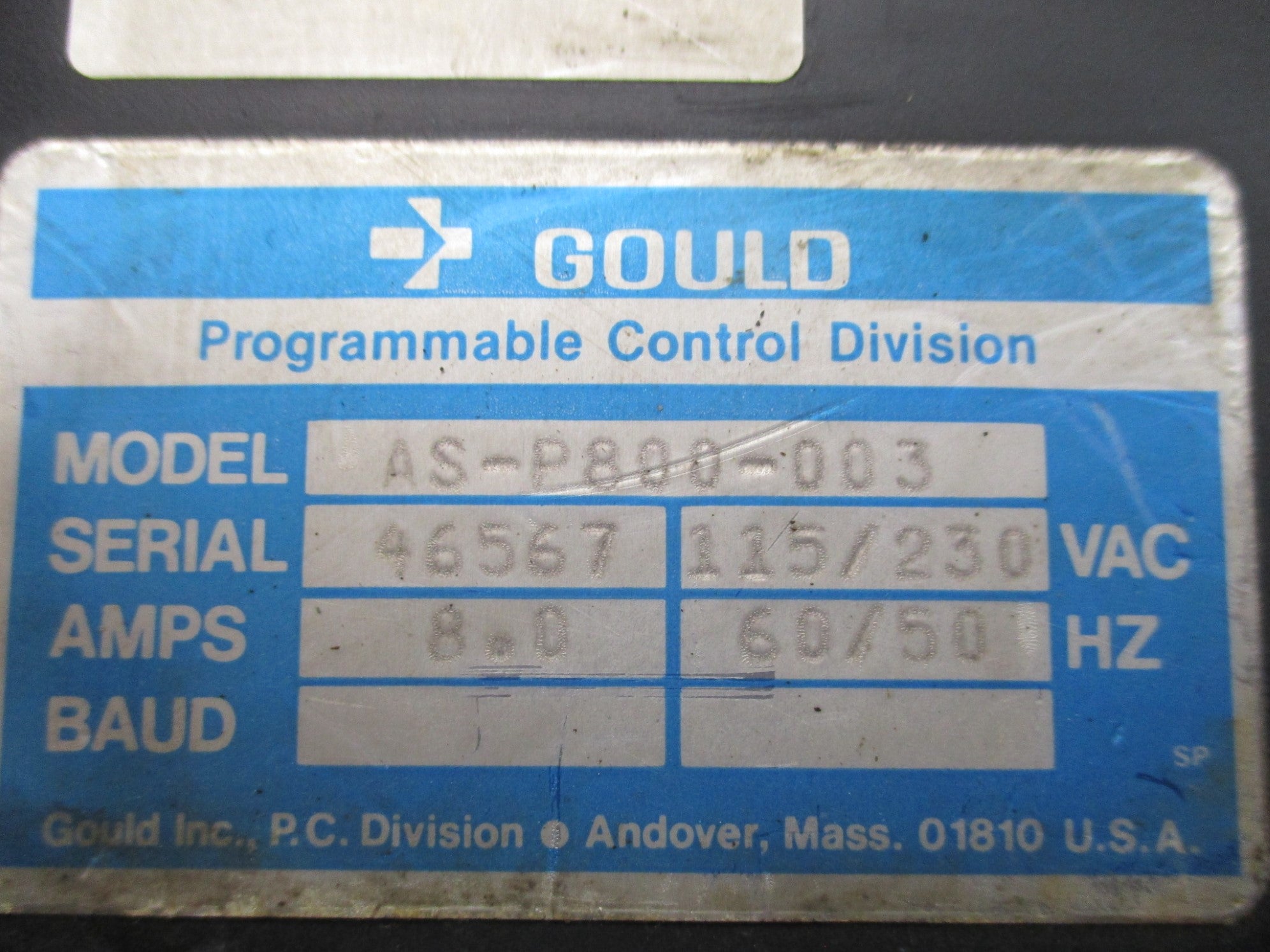 GOULD AS-P800-003 (NO KEY) UNMP