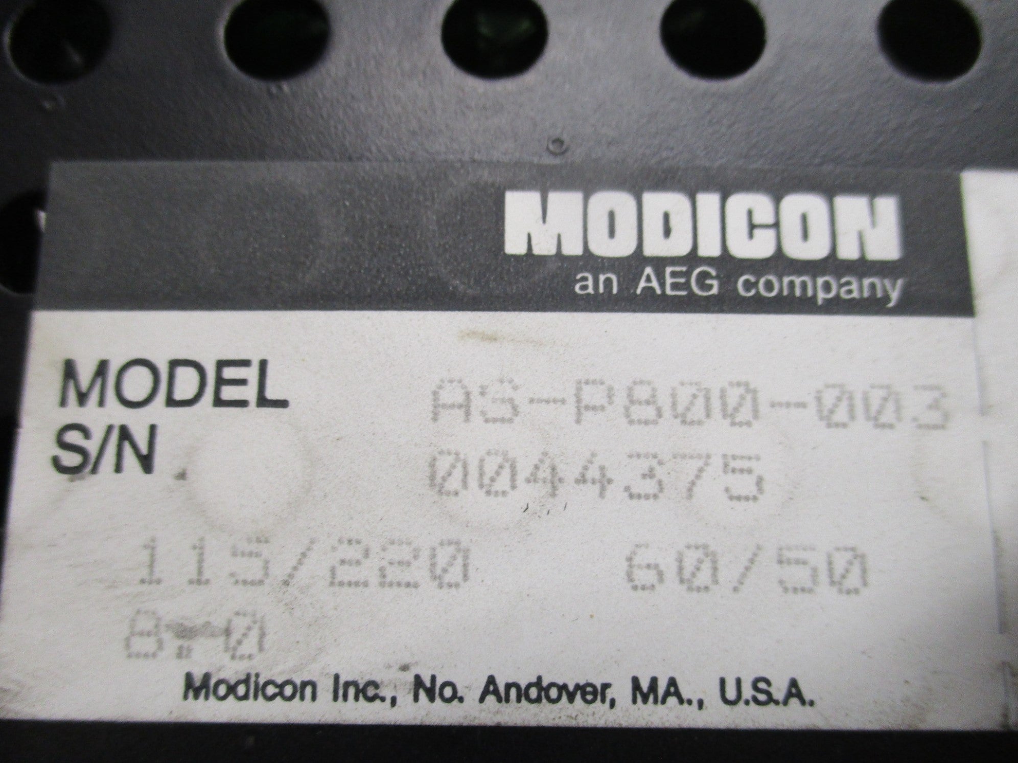 MODICON AS-P800-003 (NO KEY) UNMP