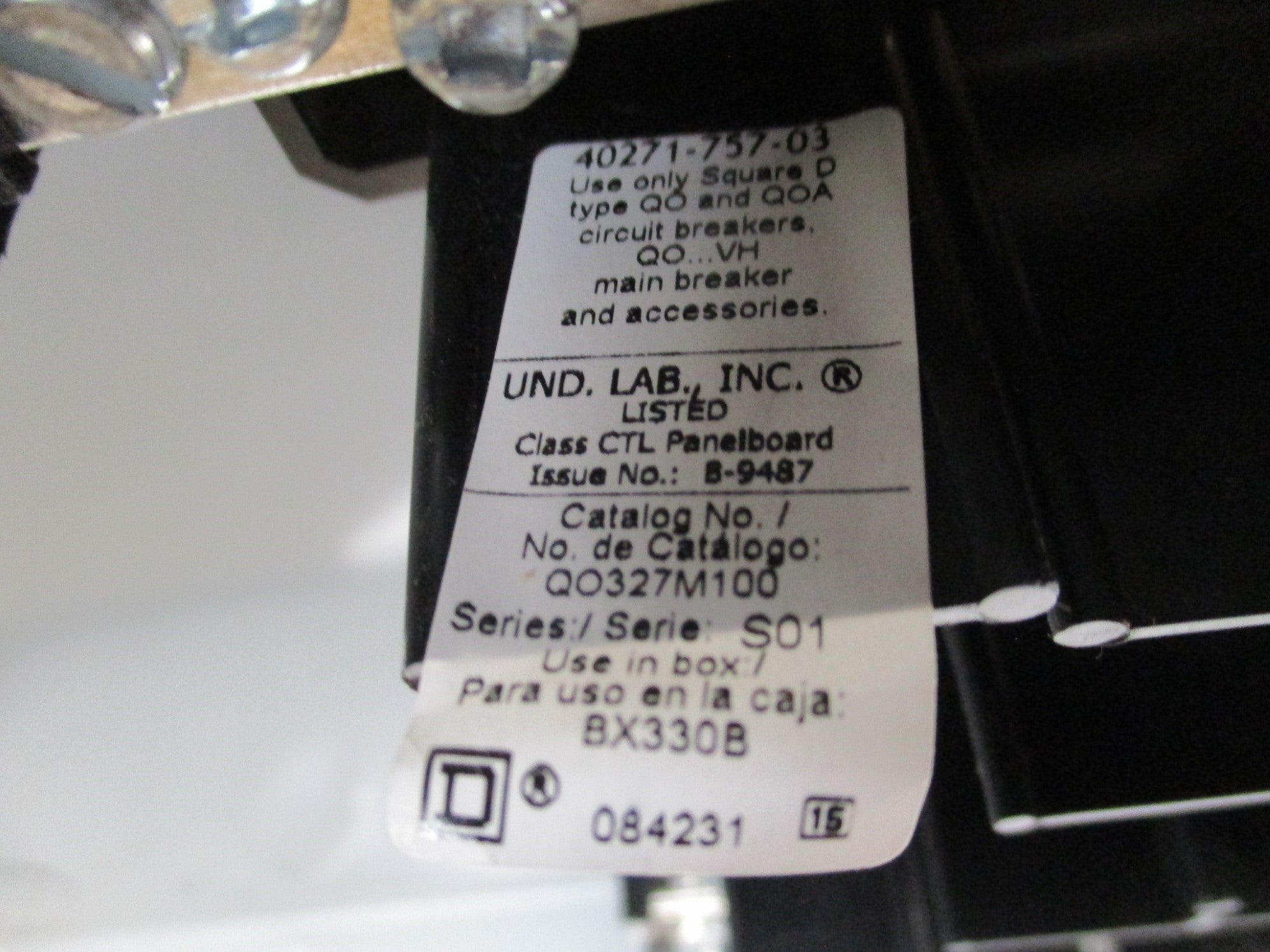 SQUARE D QO327M100 SER. S01 (AS PICTURED) NSNP
