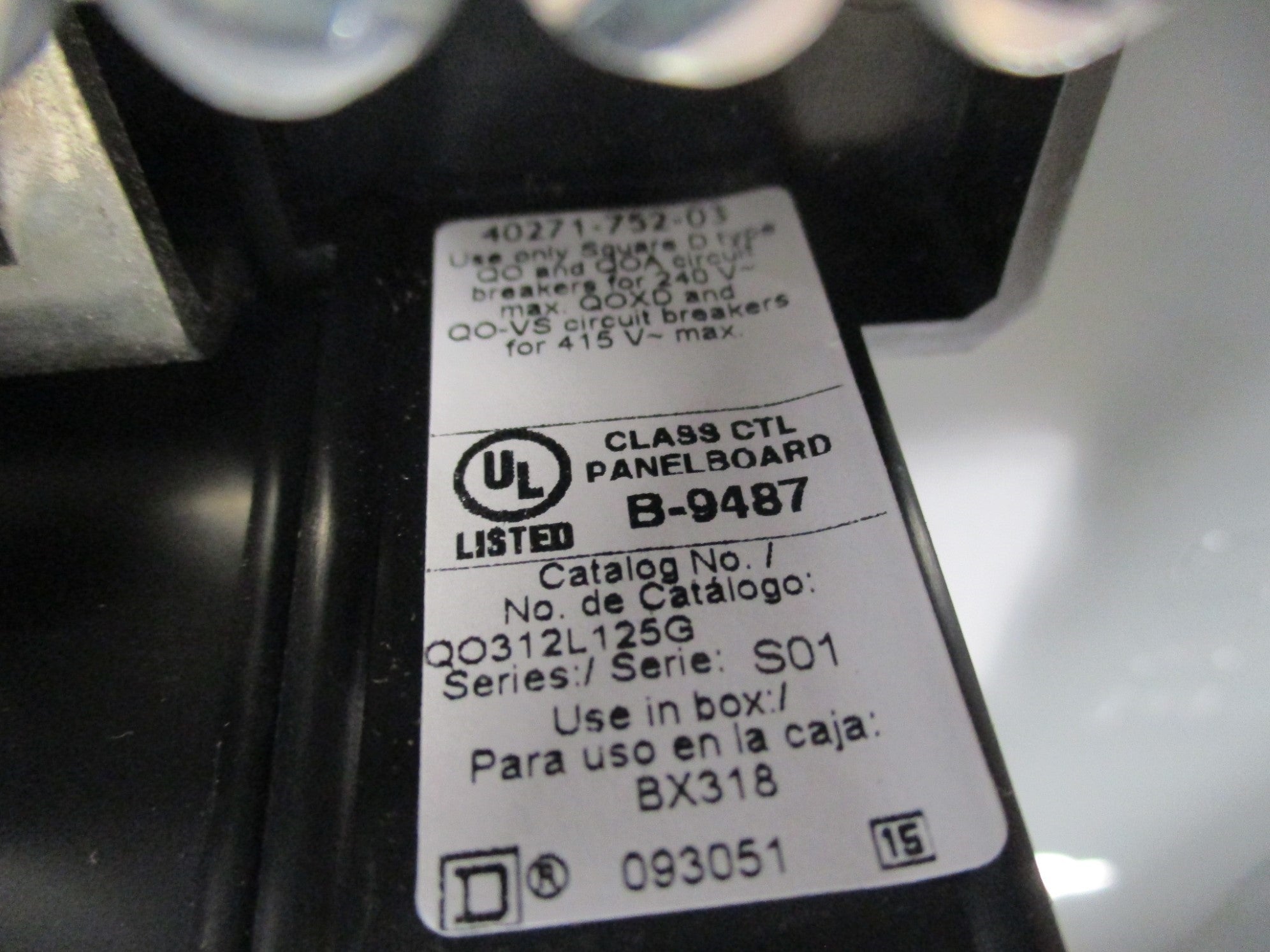 SQUARE D QO312L125G SER. S01 NSMP