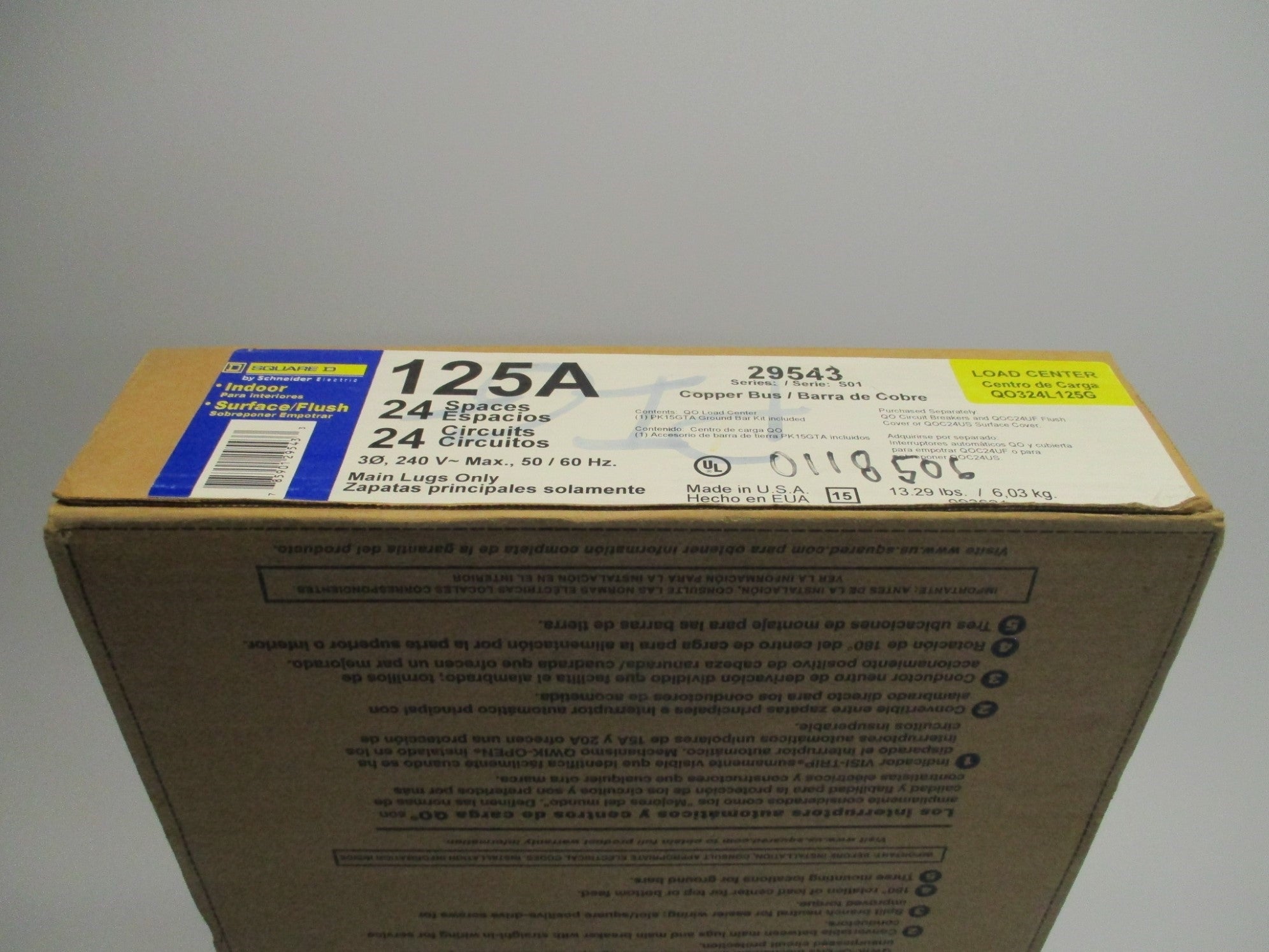 SQUARE D QO324L125G SER. S01 NSFS