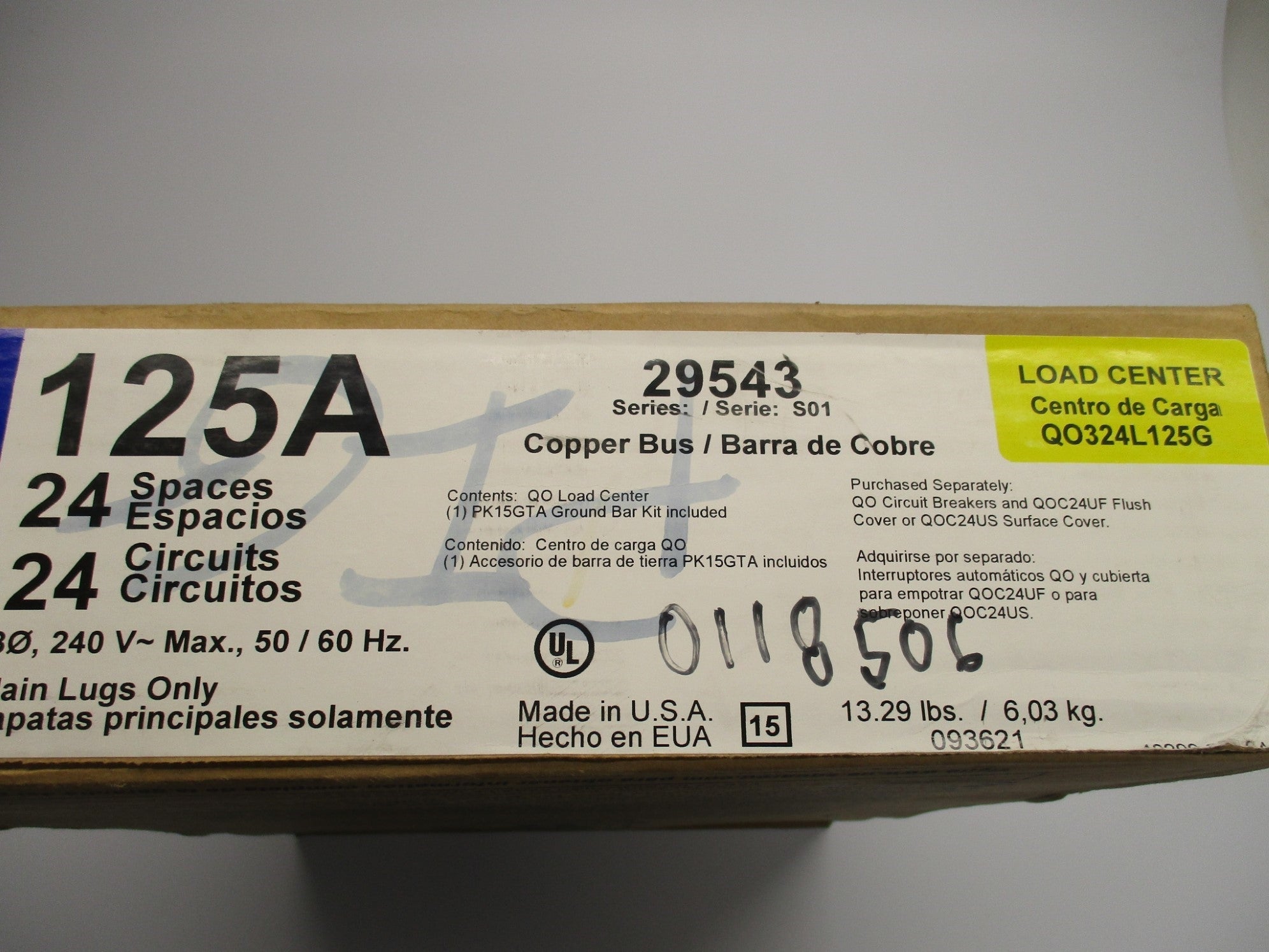 SQUARE D QO324L125G SER. S01 NSFS
