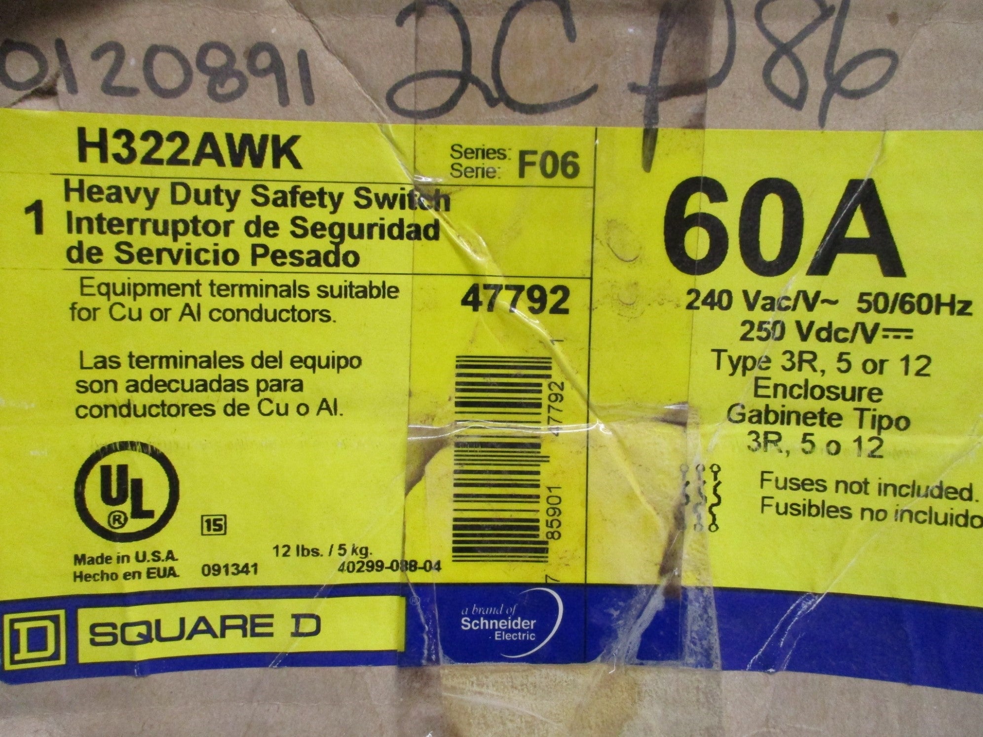 SQUARE D H322AWK SER. F06 NSMP