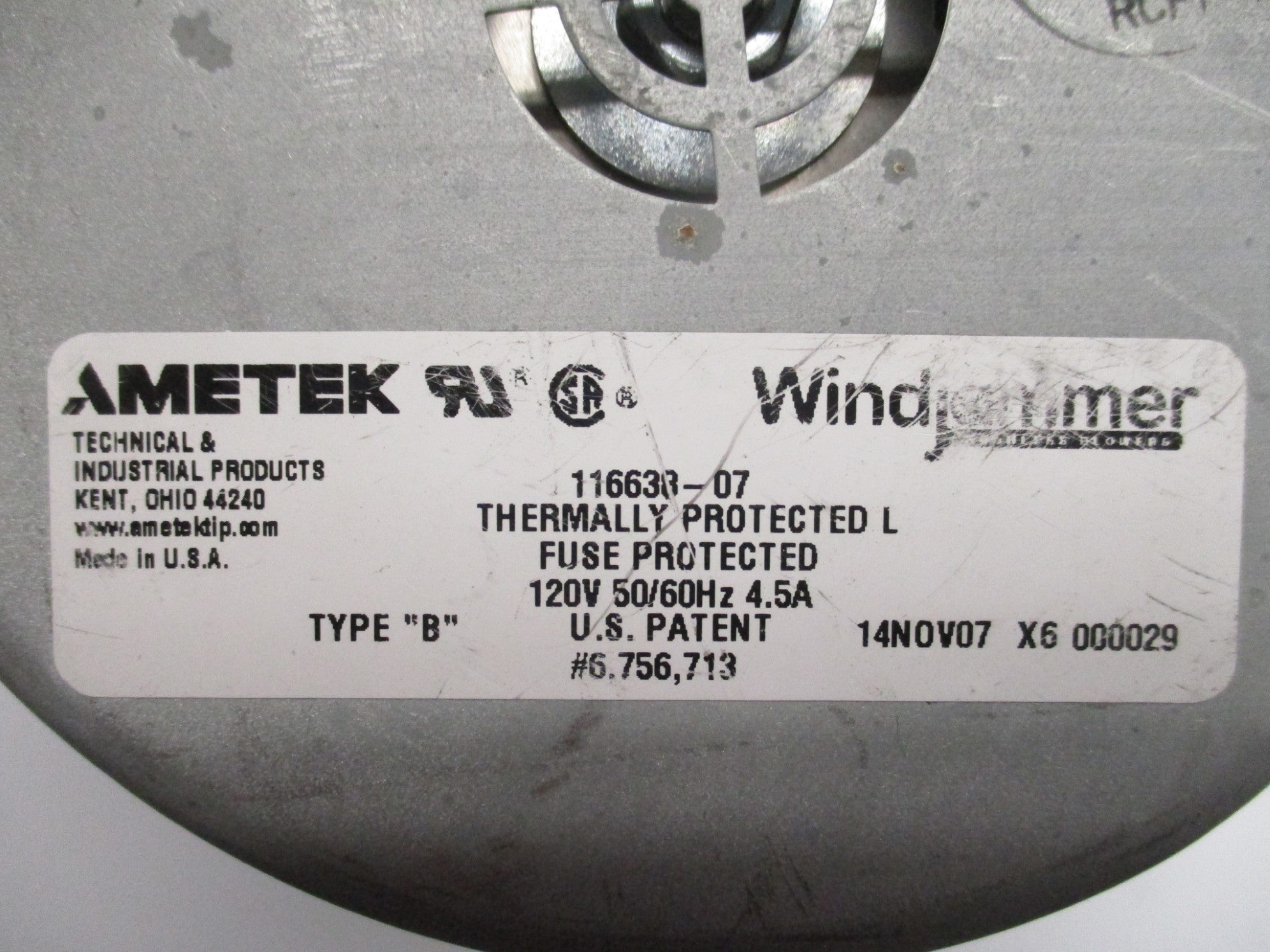 AMETEK 116638-07 NSNP