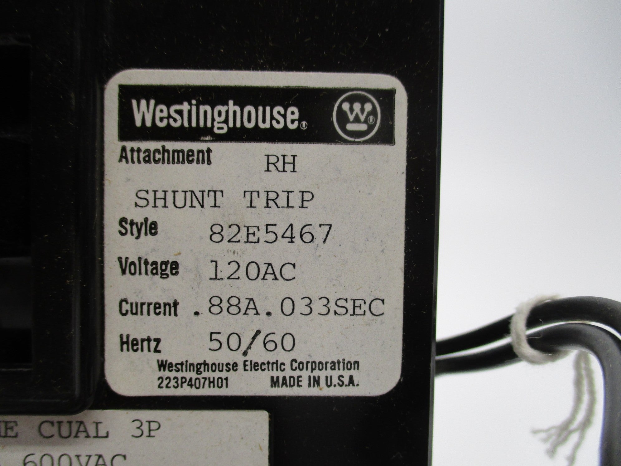 WESTINGHOUSE 82E5647 100A 600V (BLACK) NSMP