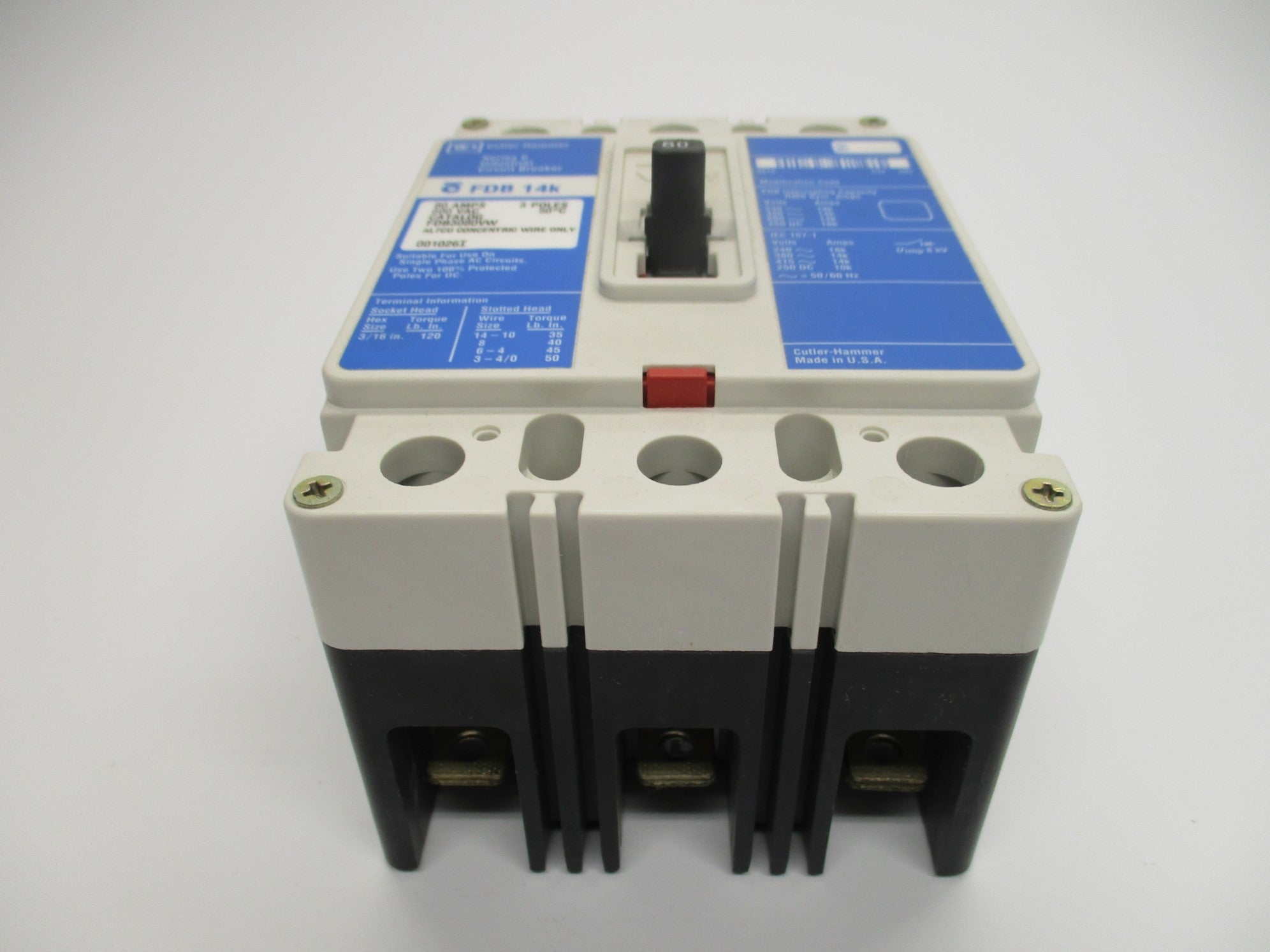 CUTLER HAMMER FDB3080VW SER. C 80A 600V (BLUE) NSMP
