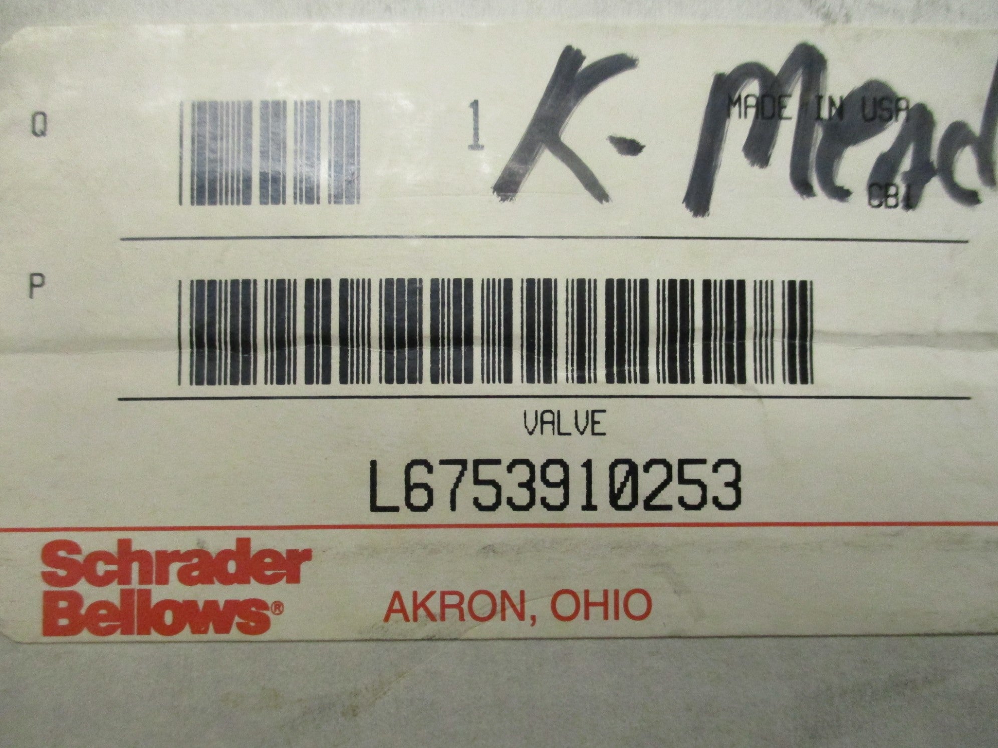 SCHRADER BELLOWS L6753910253 NSMP