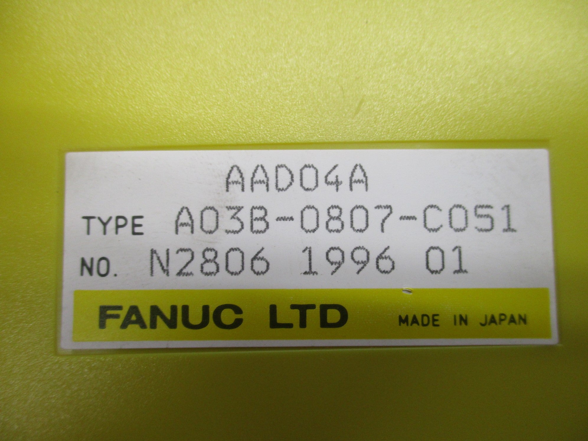 FANUC A03B-0807-C051 NSNP