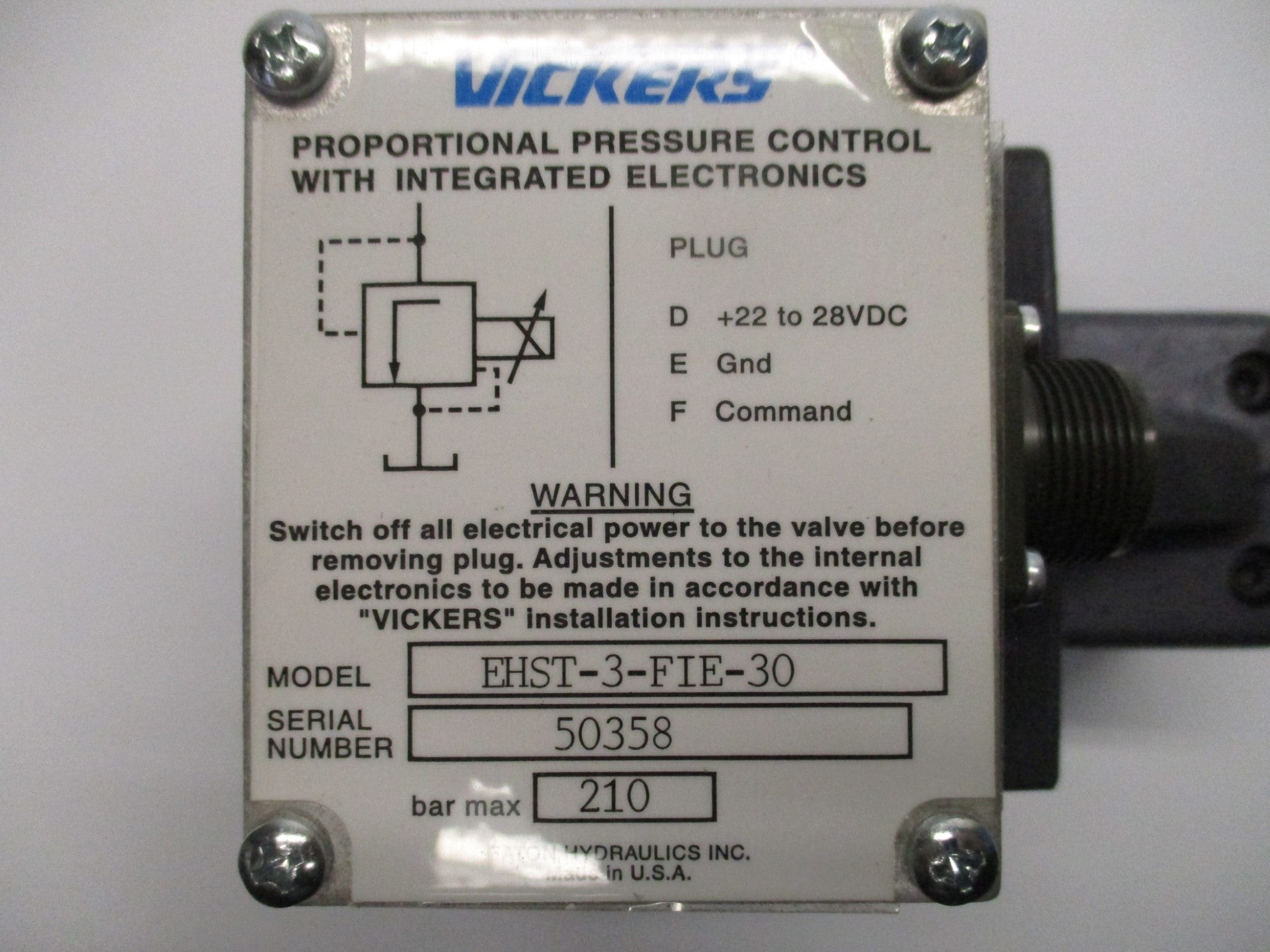 VICKERS EHST-3-FIE-30 NSMP