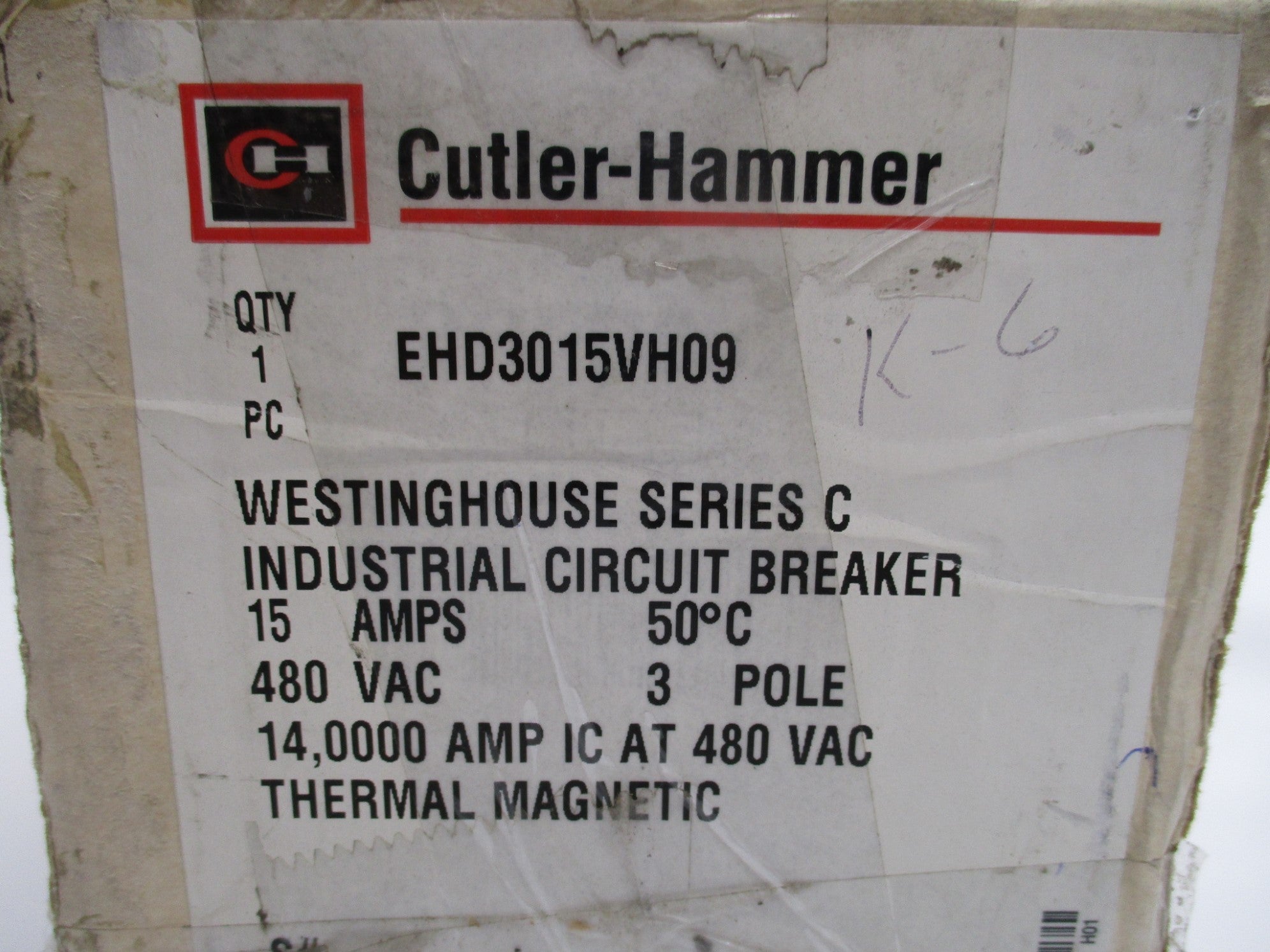 CUTLER HAMMER EHD3015VH09 SER. C 15A 480V NSMP