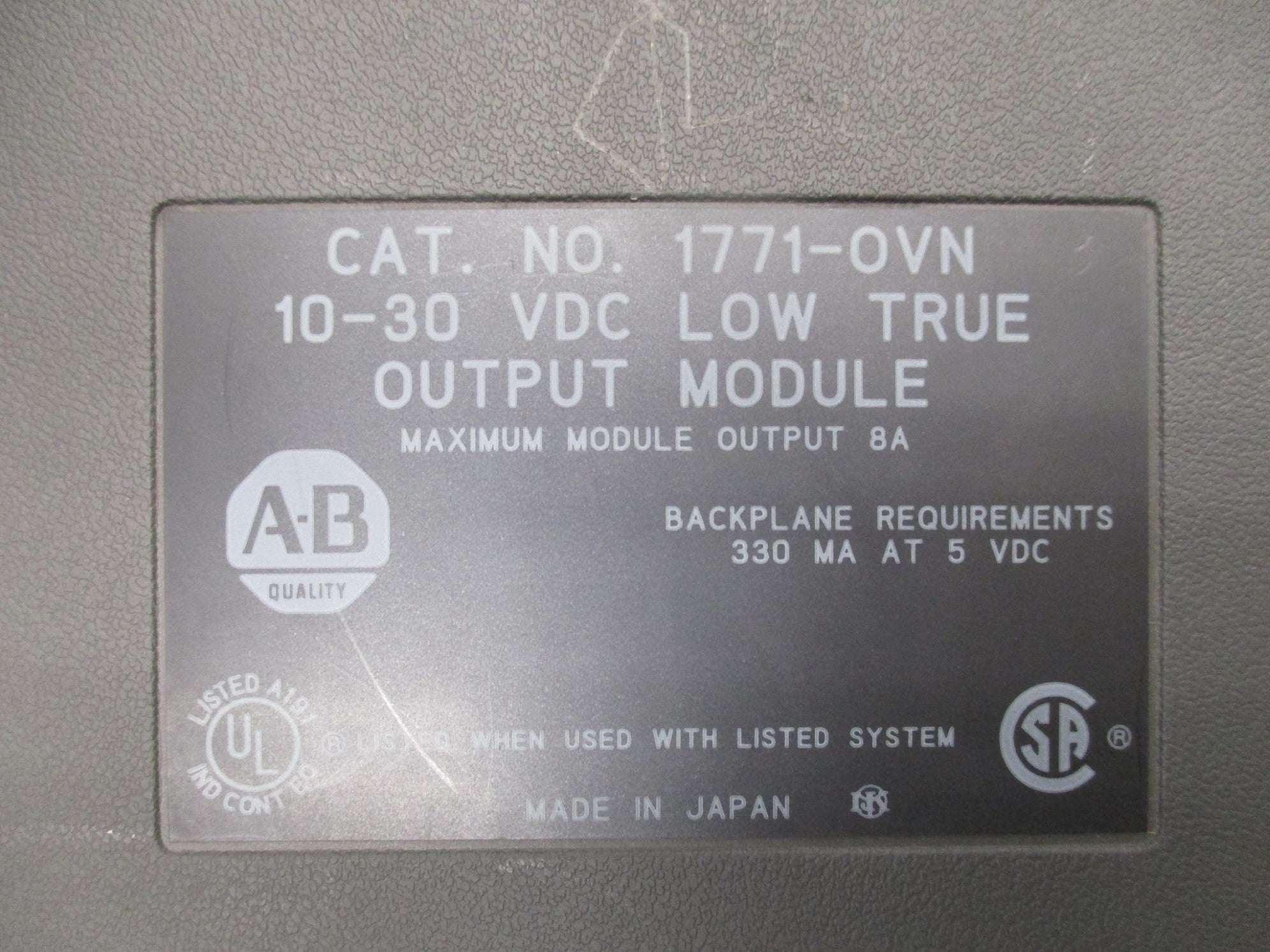 ALLEN BRADLEY 1771-OVN UNMP