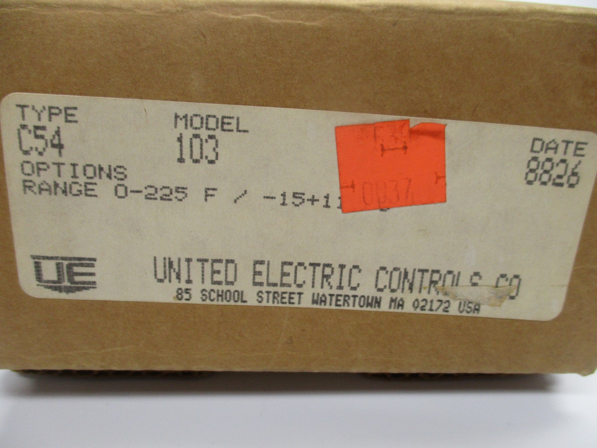 UNITED ELECTRIC C54103 NSMP