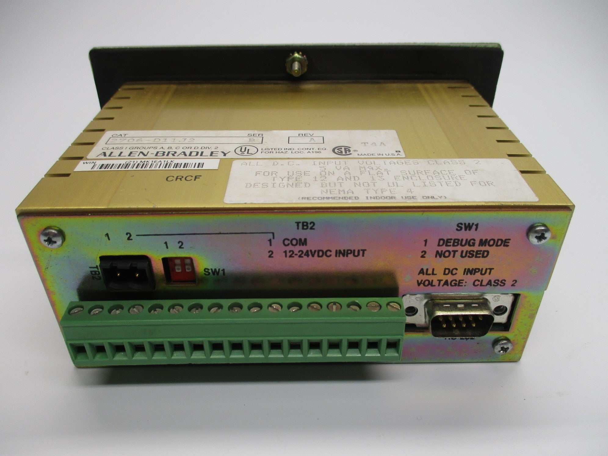 INDUSTRIAL SPARE PART 2706-D11J2 SER. B NSNP