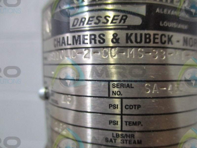 DRESSER CONSOLIDATED 19110LC-2-CC-MS-33-MT-FT-SS RELIEF VALVE  NSNP