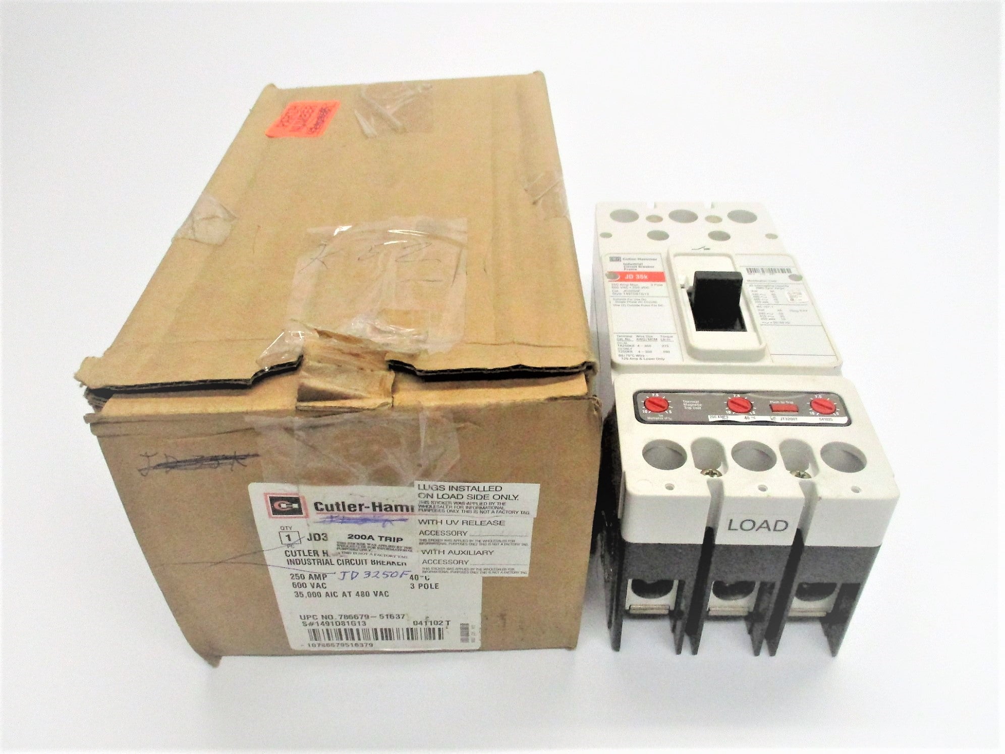 CUTLER HAMMER JD3250F 250A 600V (WHITE) NSMP