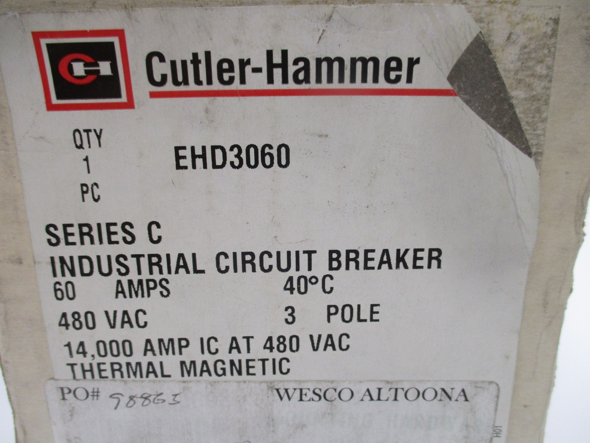 CUTLER HAMMER EHD3060 SER. C 60A 480V (BLUE) NSMP