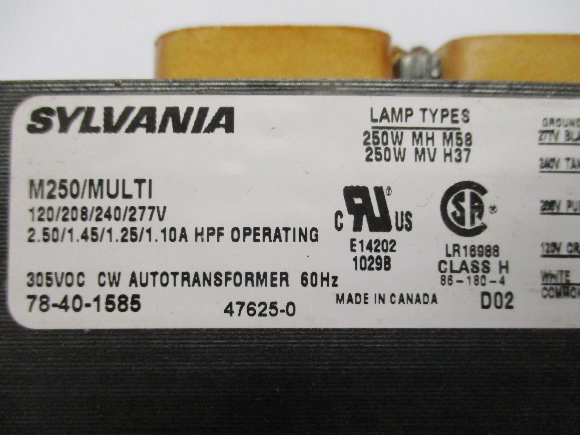 SYLVANIA M250/MULTI UNMP