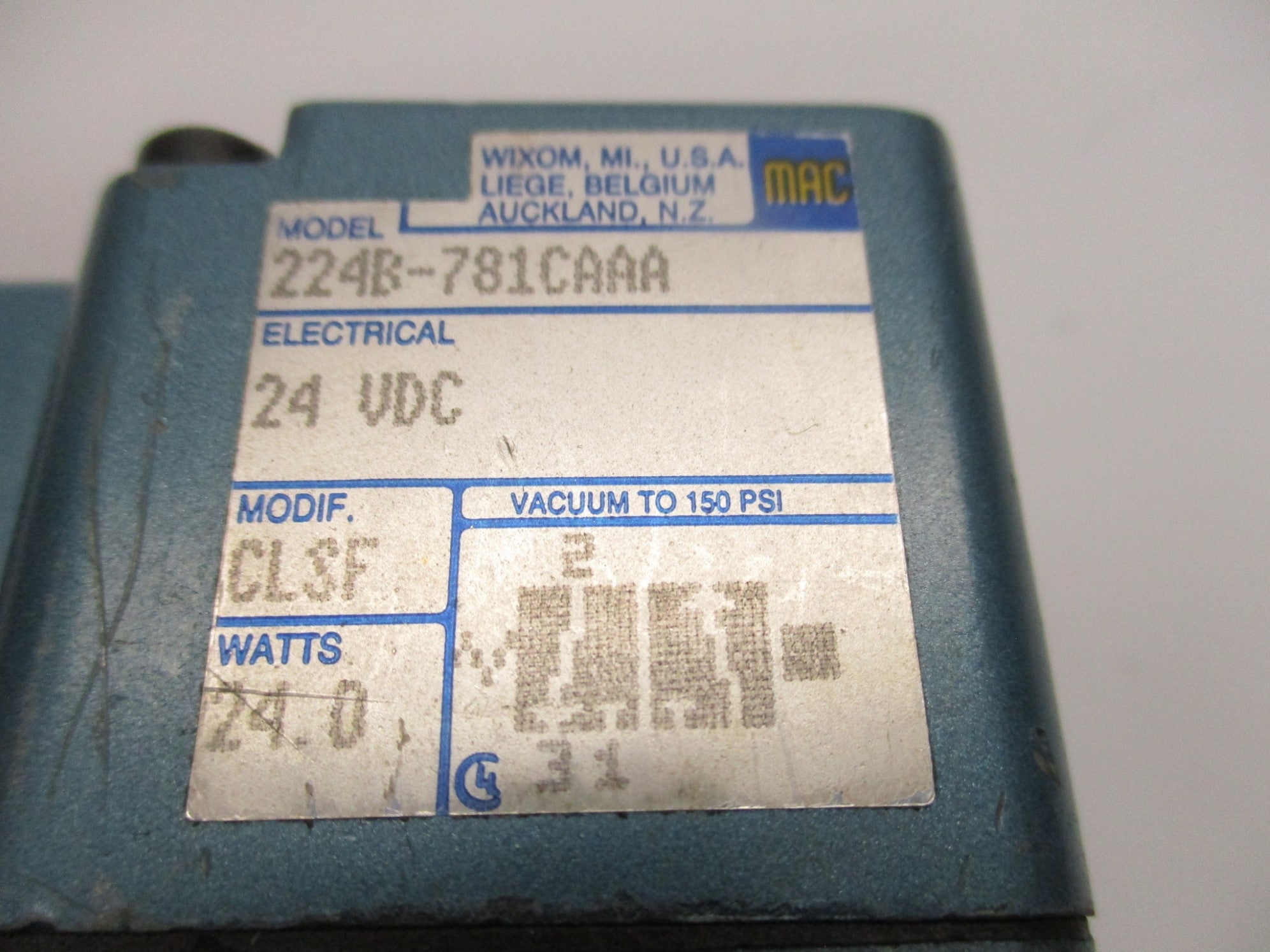 MAC 224B-781CAAA 24V UNMP