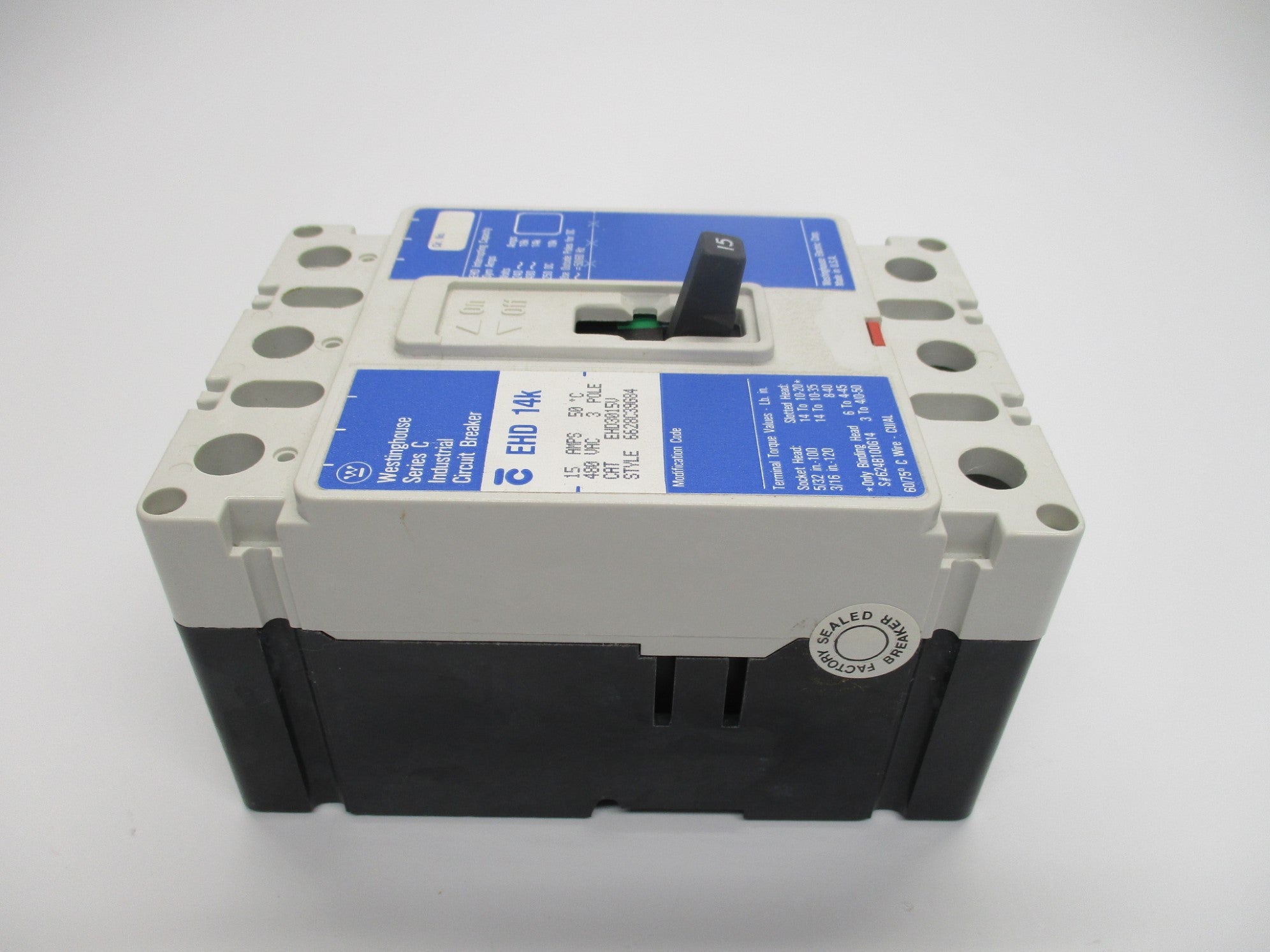 WESTINGHOUSE EHD3015V SER. C 15A 480V (BLUE) NSMP