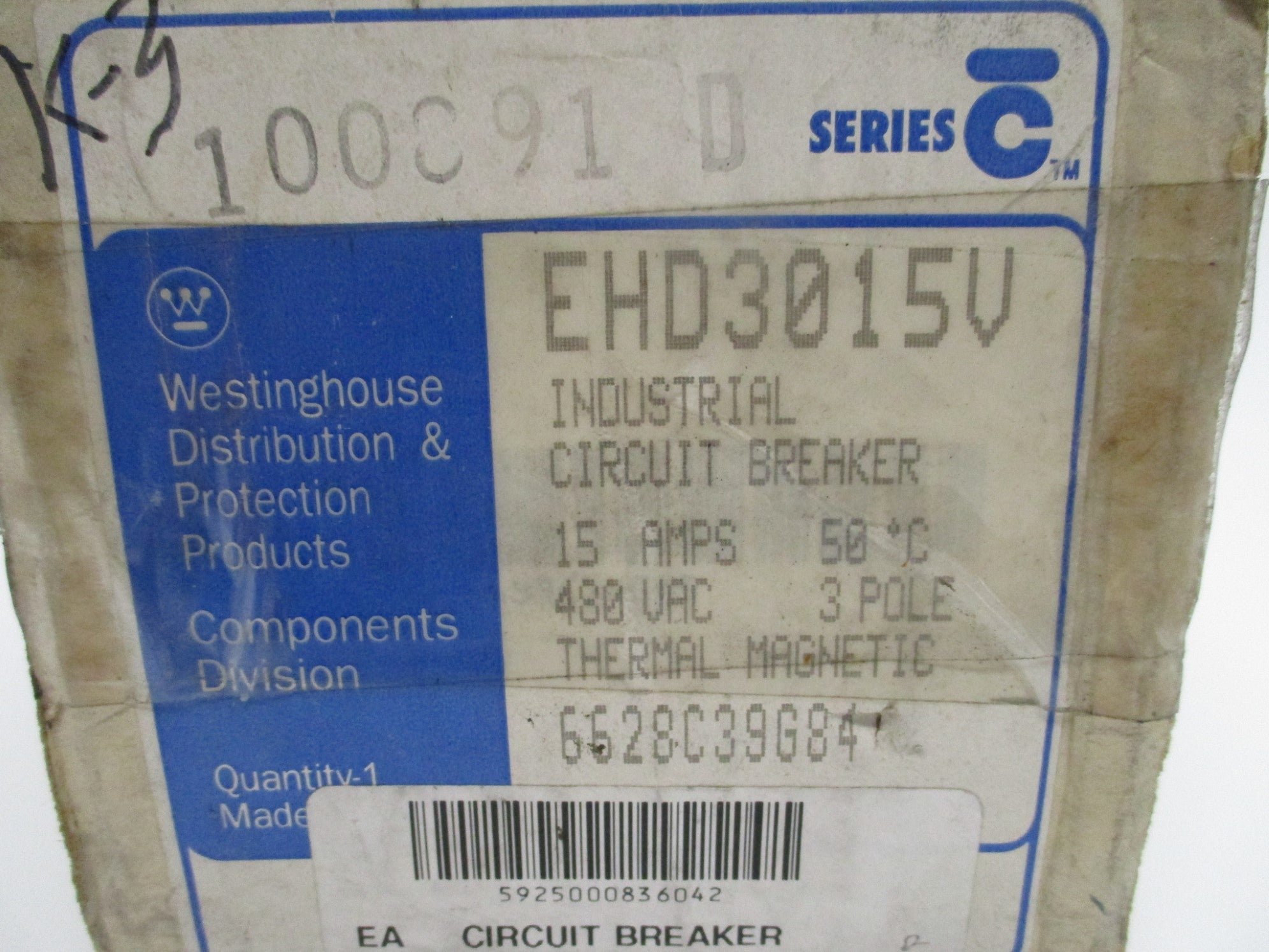 WESTINGHOUSE EHD3015V SER. C 15A 480V (BLUE) NSMP
