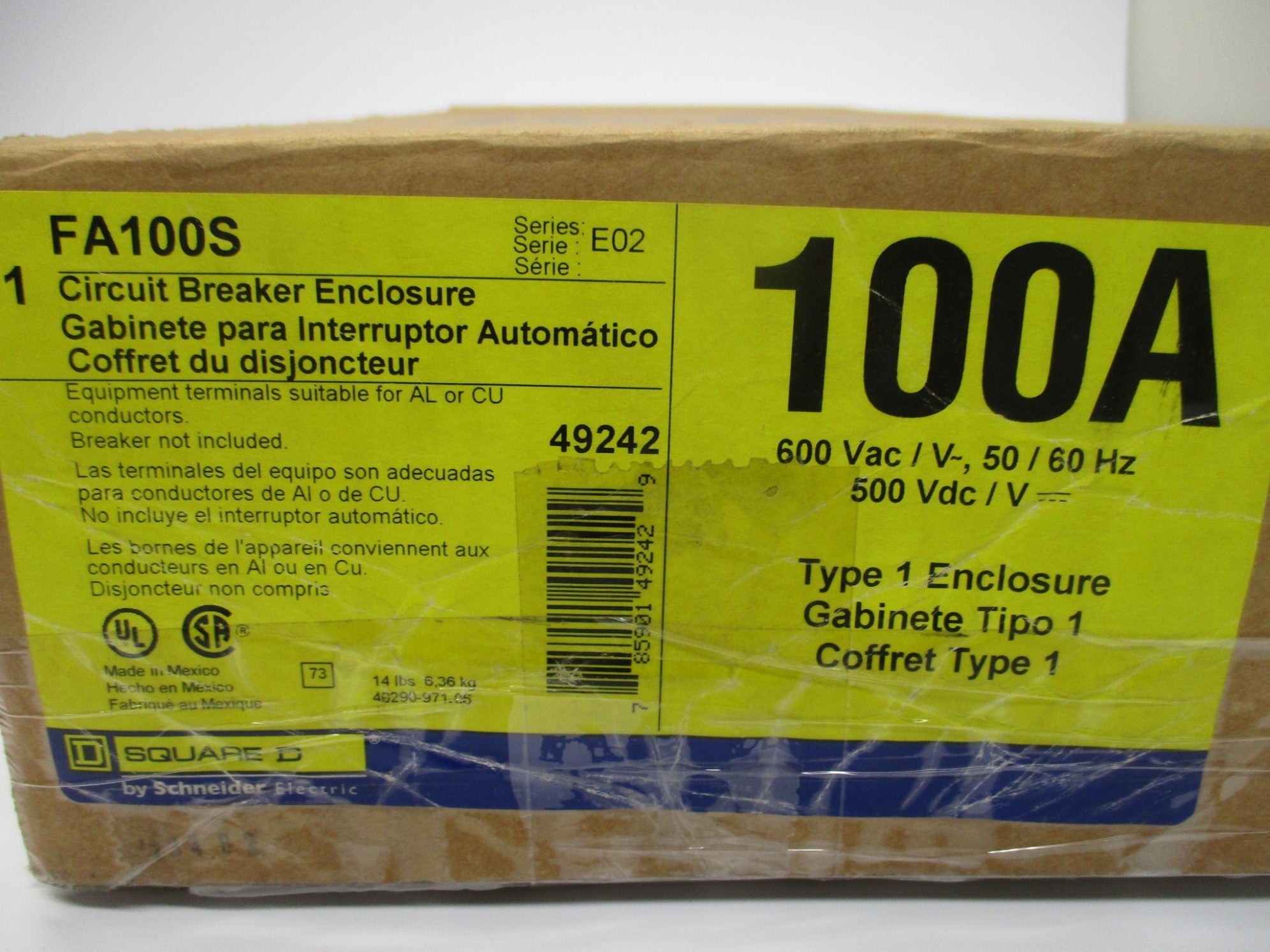 SQUARE D FA100S SER. E02 NSMP