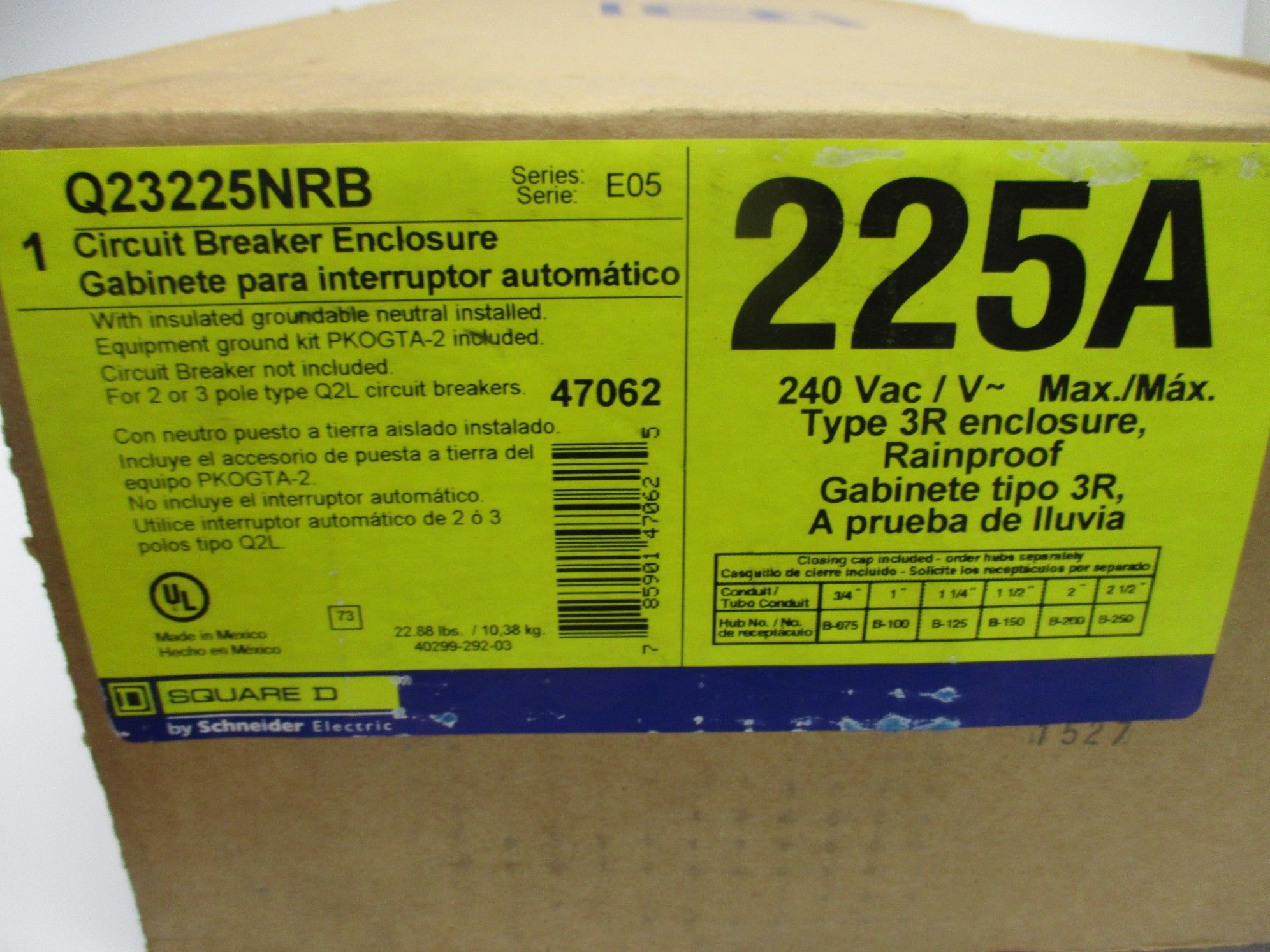 SQUARE D Q23225NRB SER. E05 NSFS