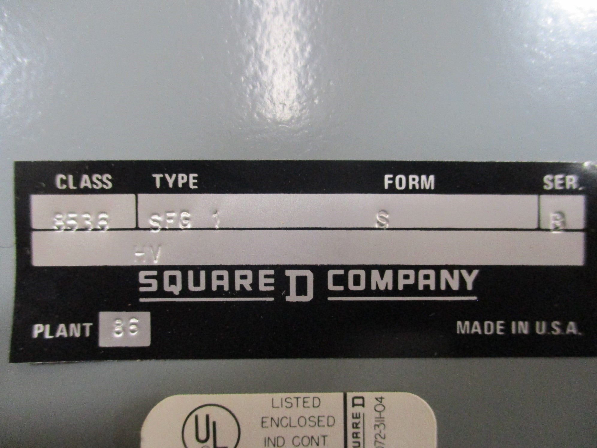 SQUARE D 8536SFG-1 SER. B (AS PICTURED) NSMP
