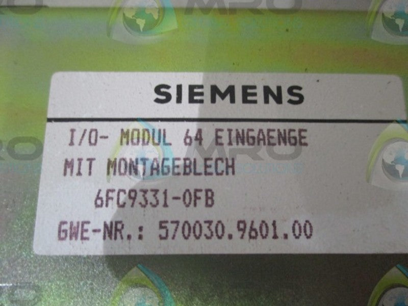 SIEMENS 6FX1124-6AB02 I/0 MODULE  NSMP
