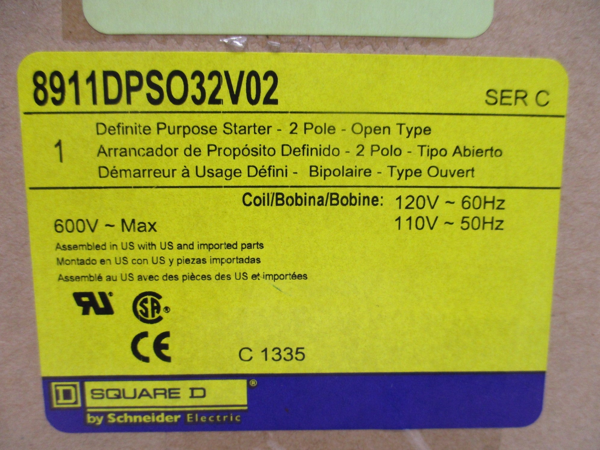 SQUARE D 8911DPSO32V02 SER. C NSMP