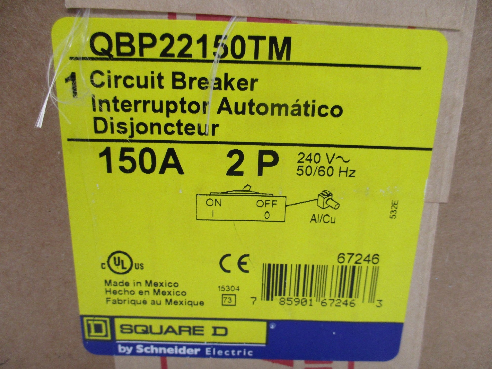 SQUARE D QBP22150TM 150A 240V NSMP