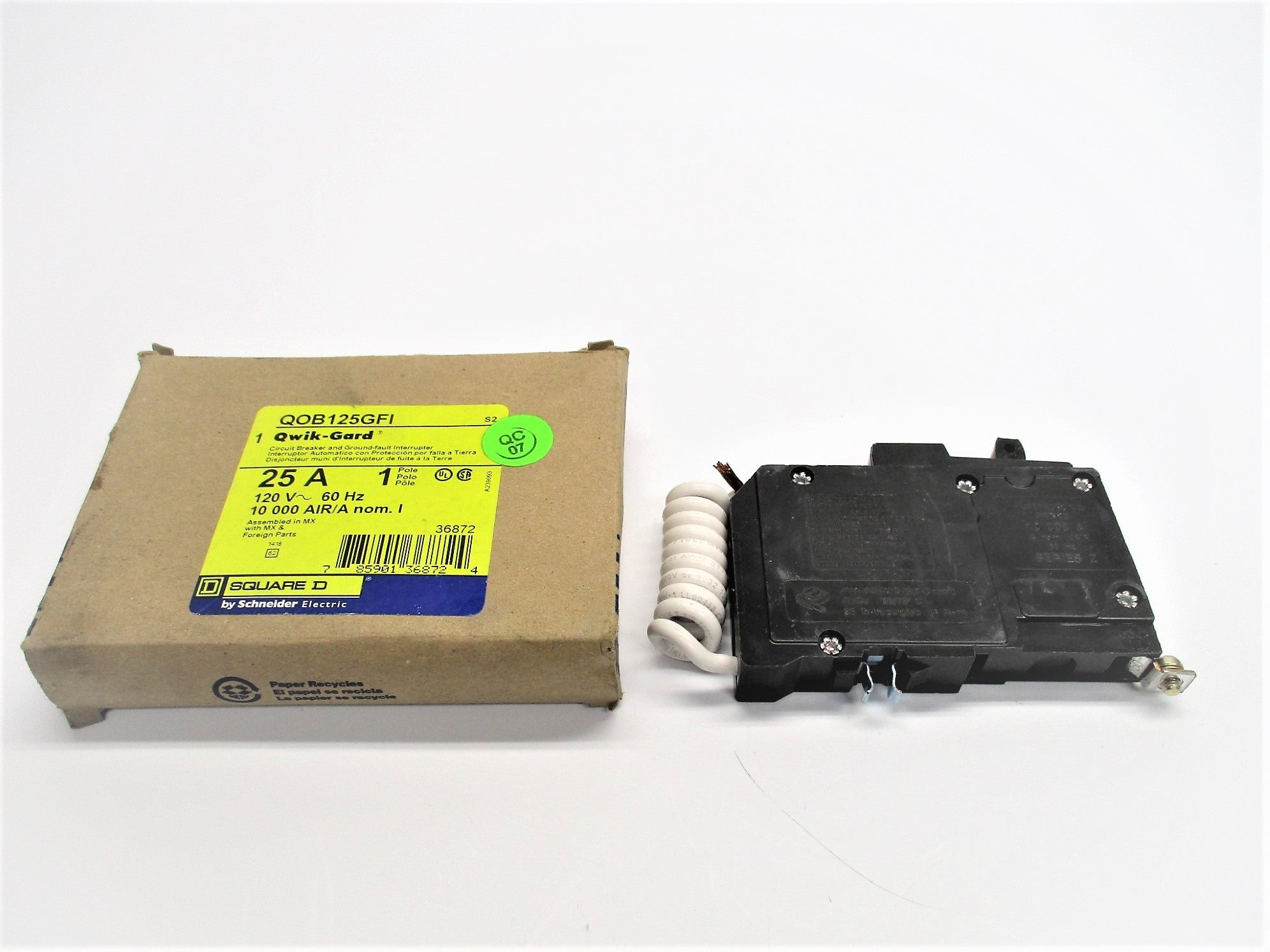 SQUARE D QOB125GFI 25A 120V NSMP