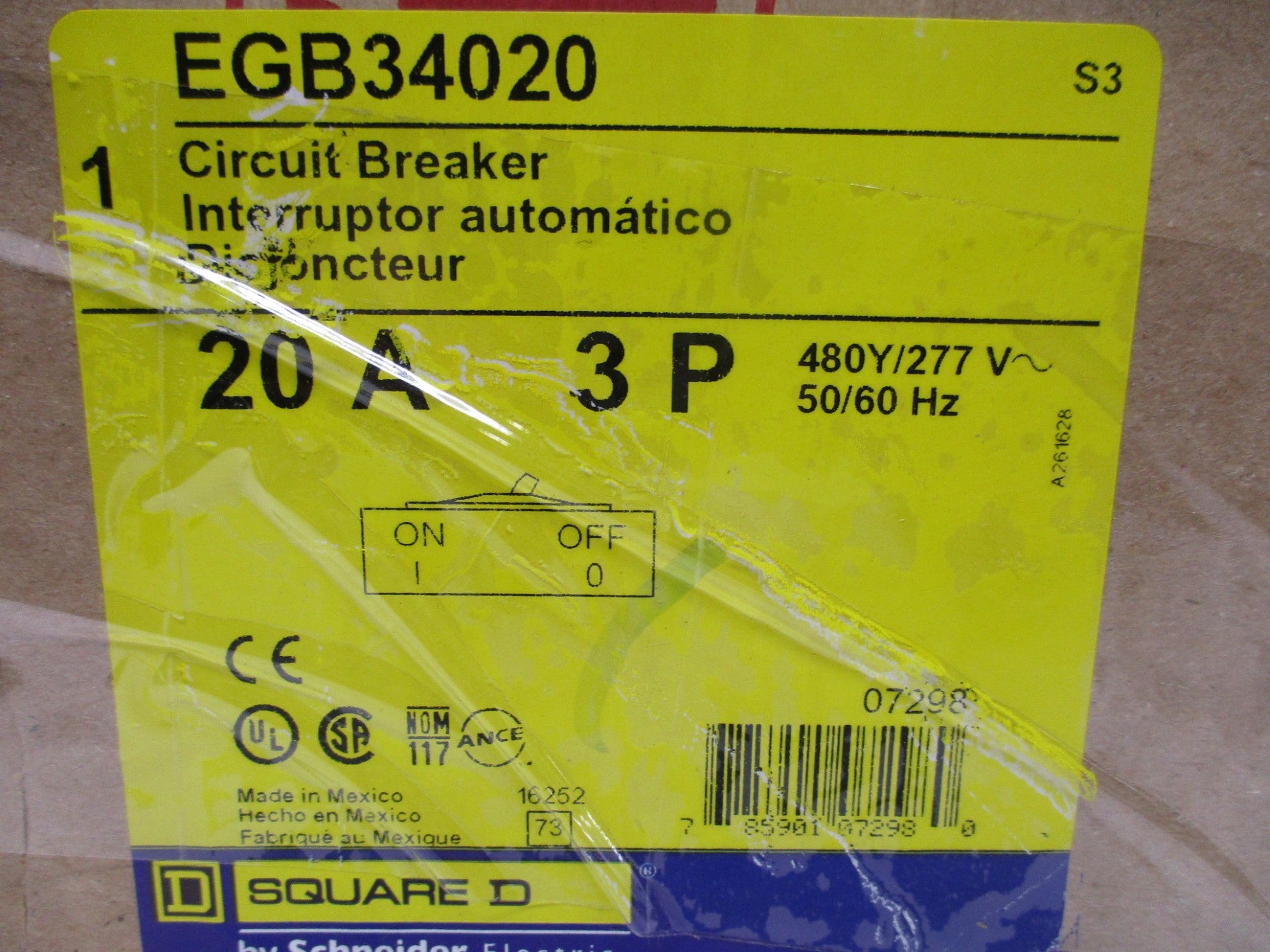 SQUARE D EGB34020 20A 277V NSMP