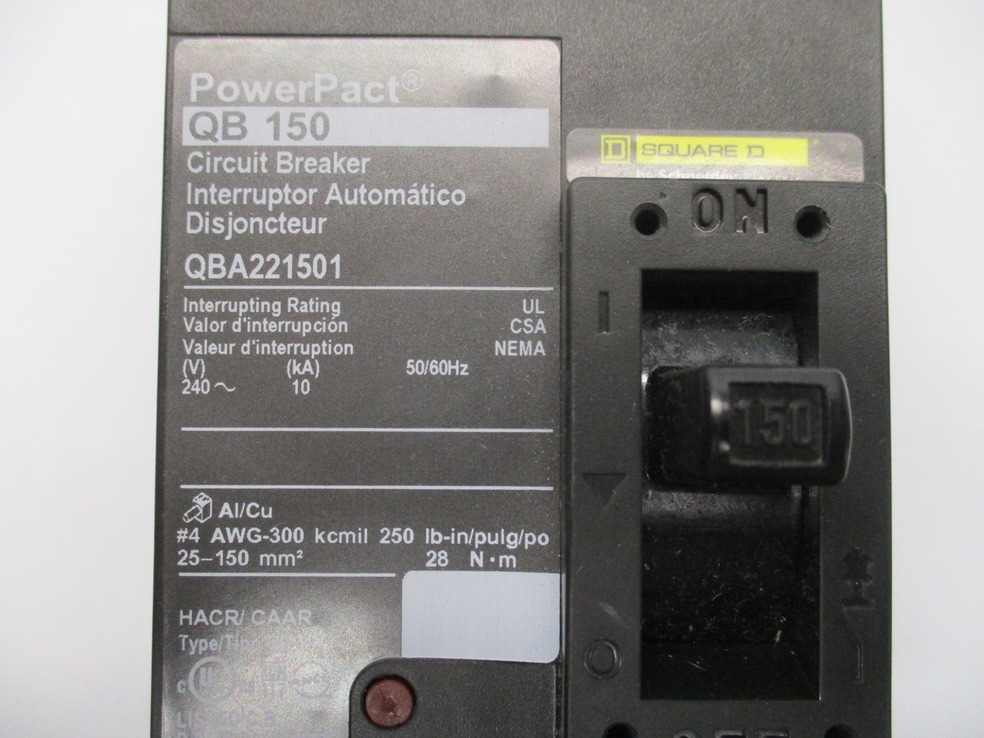 SQUARE D QBA221501 150A 240V NSMP