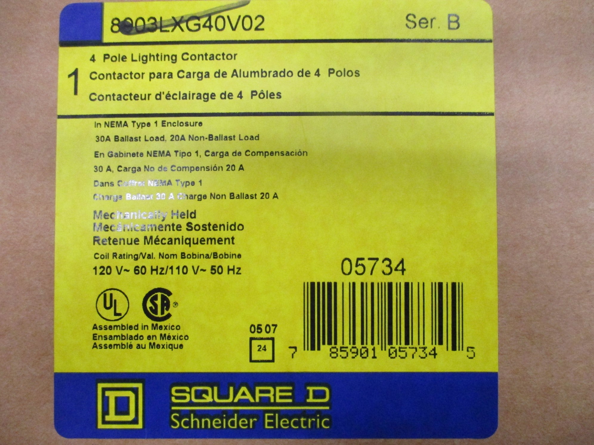 SQUARE D 8903LXG40V02 SER. B (AS PICTURED) NSMP