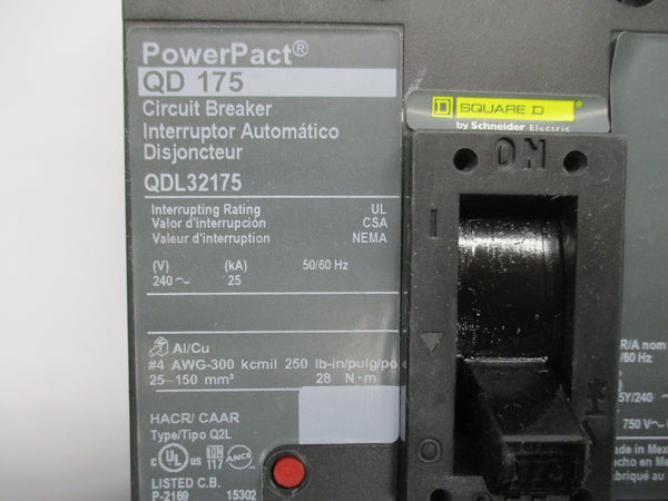 SQUARE D QDL32175 240V 175A NSMP