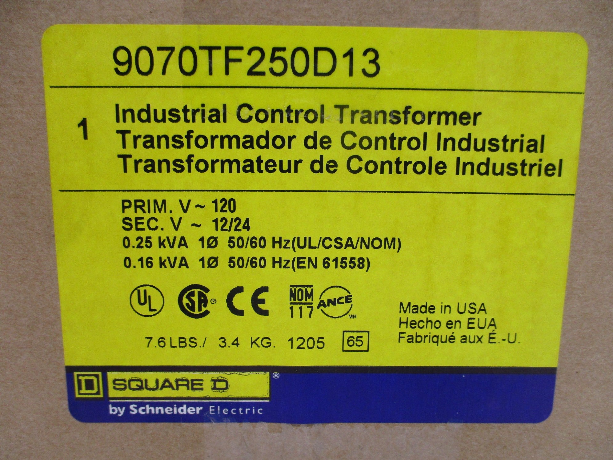 SQUARE D 9070TF250D13 NSMP