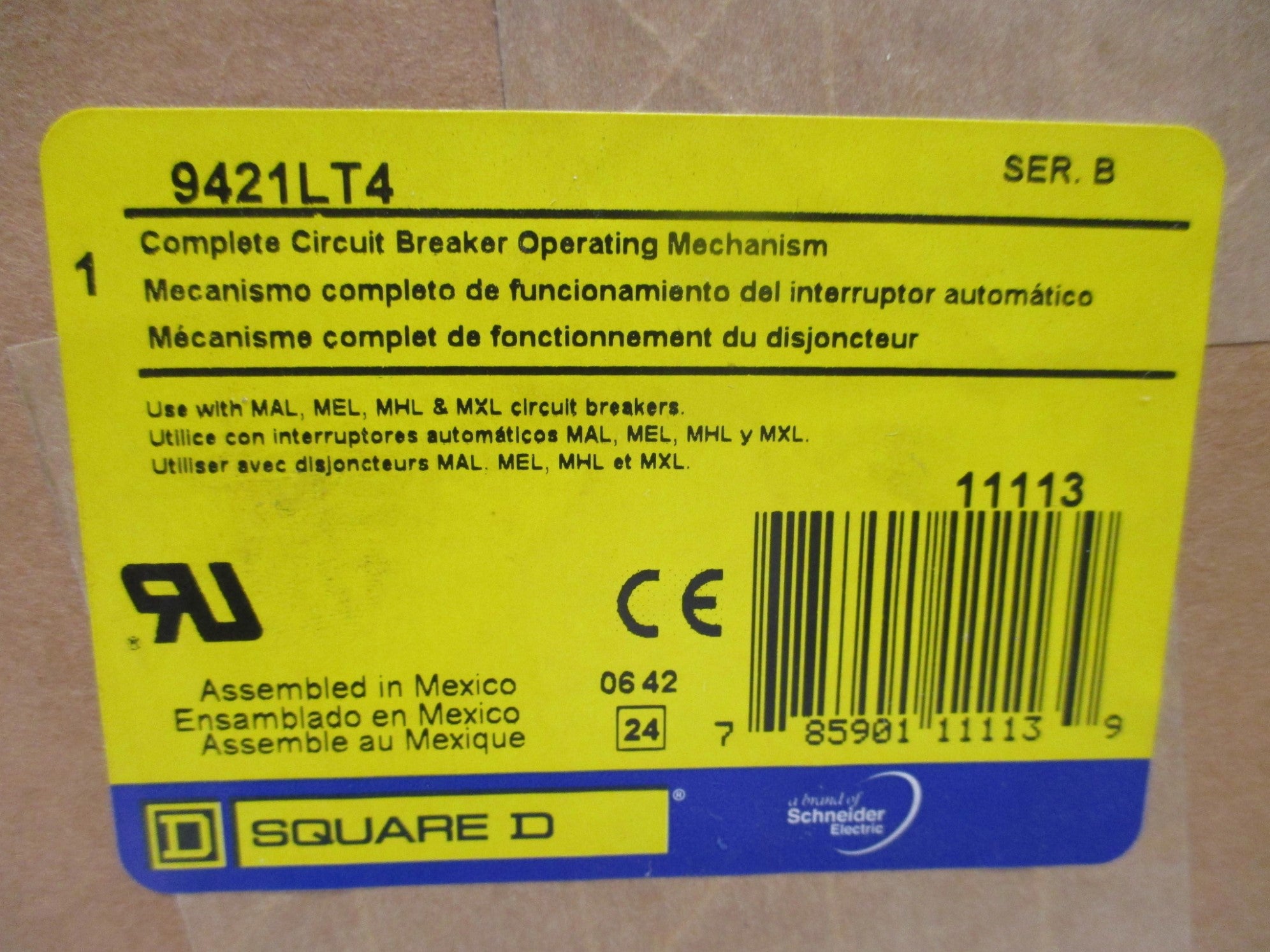 SQUARE D 9421LT4 SER. B NSMP